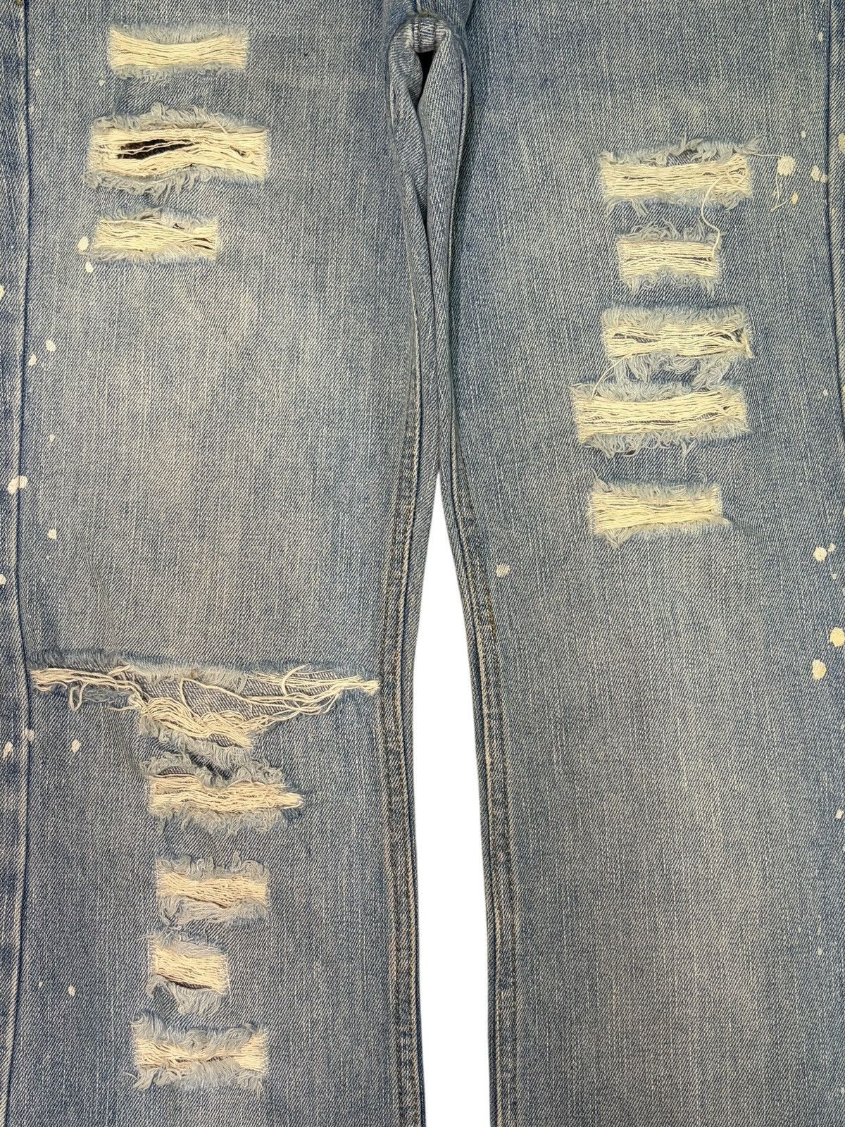 Hysteric Glamour Vintage Japanese Brand Faded Wash Distress Flare Jeans Size 31" - 3 Thumbnail