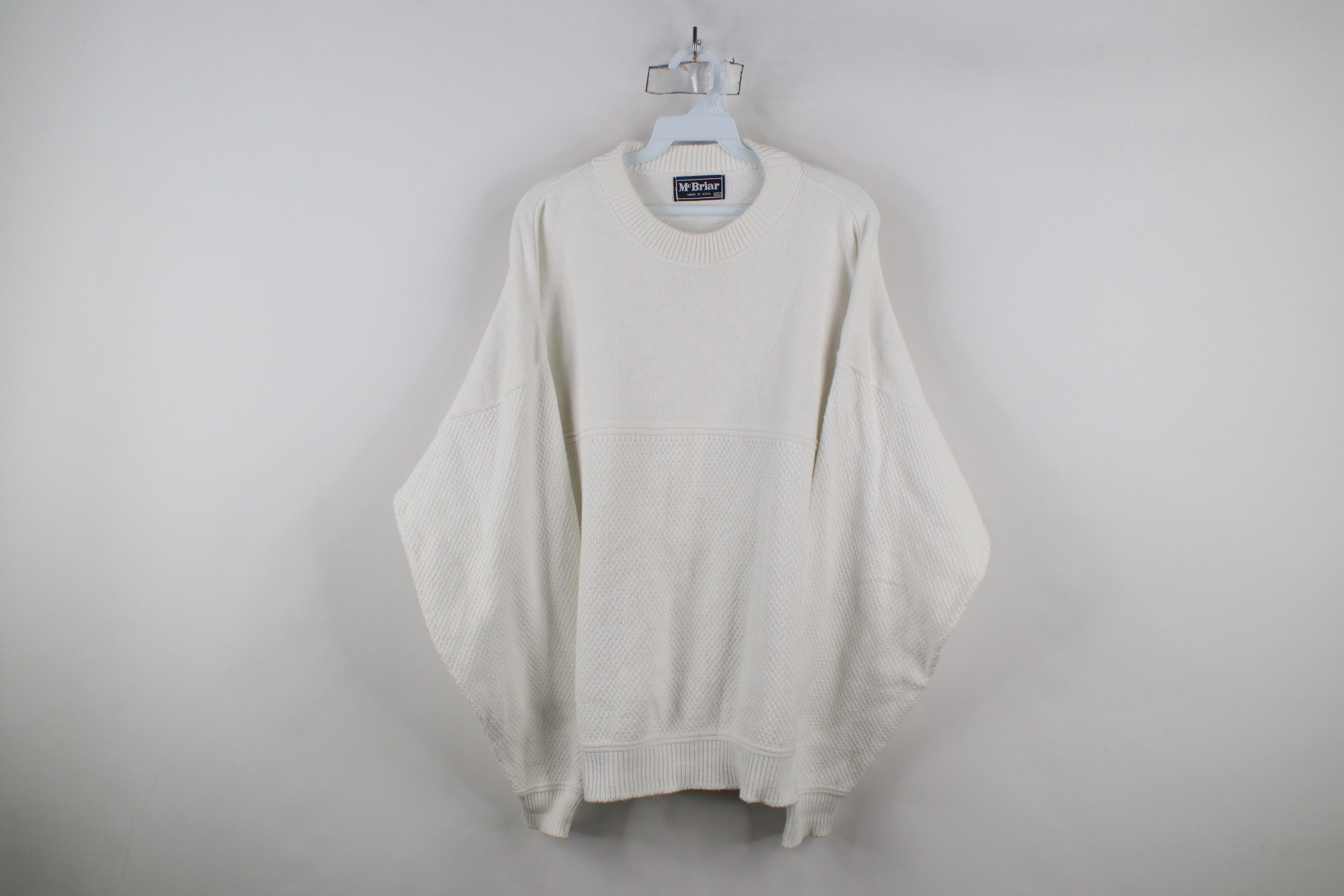 Vintage Vintage 90s Streetwear Cotton Textured Knit Sweater USA Size US XXL / EU 58 / 5 - 1 Thumbnail