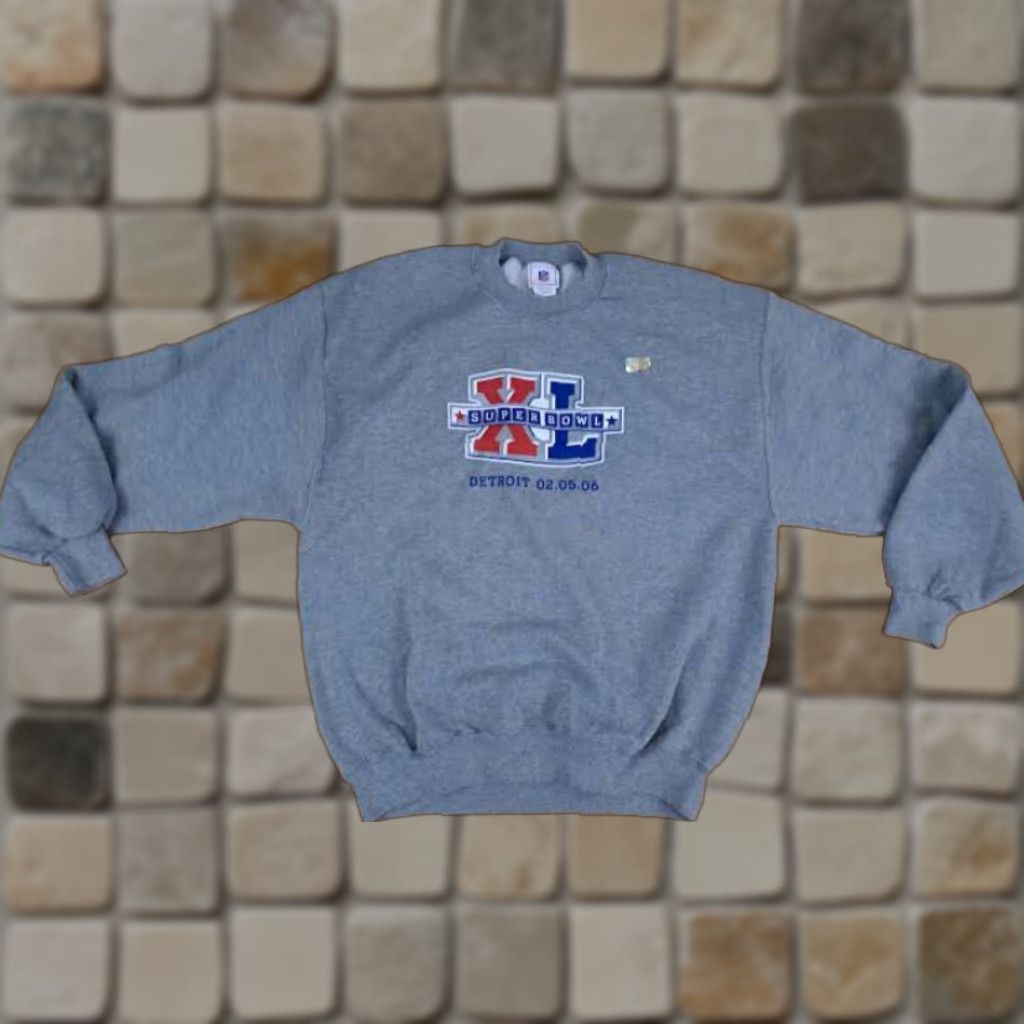 NFL VINTAGE Detroit 2006 Super Bowl XL Steelers 21 Seahawks 10 NFL Sweatshirt Gray Large Unisex Adults XL pullover football Size US XL / EU 56 / 4 - 1 Thumbnail
