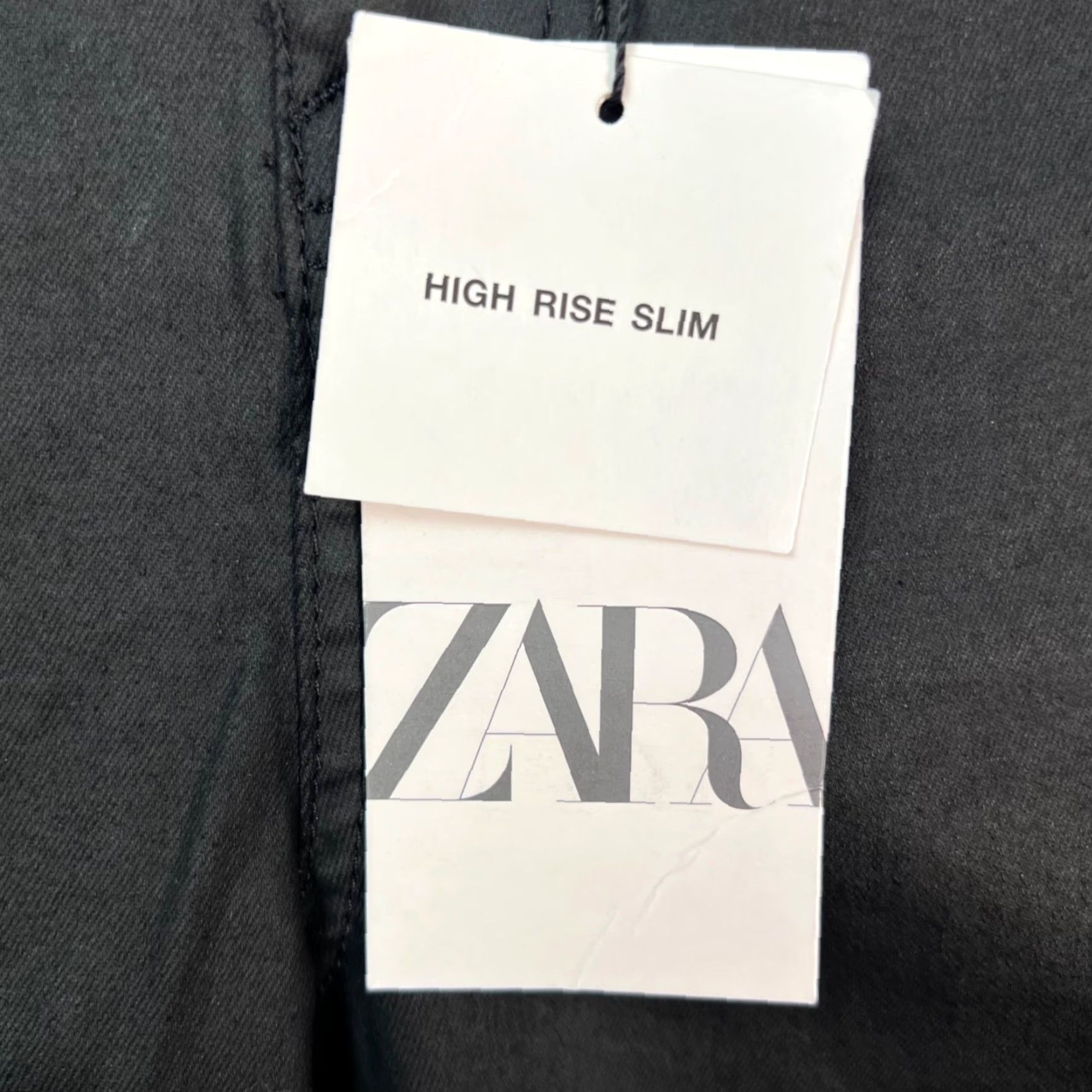Zara Zara Jeans Slim Black Faux Coated High-Rise Denim 5-Pocket Adult Womens 0 Jeans Fall Winter Spring Summer Size 25" / US 0 / IT 36 - 5 Thumbnail