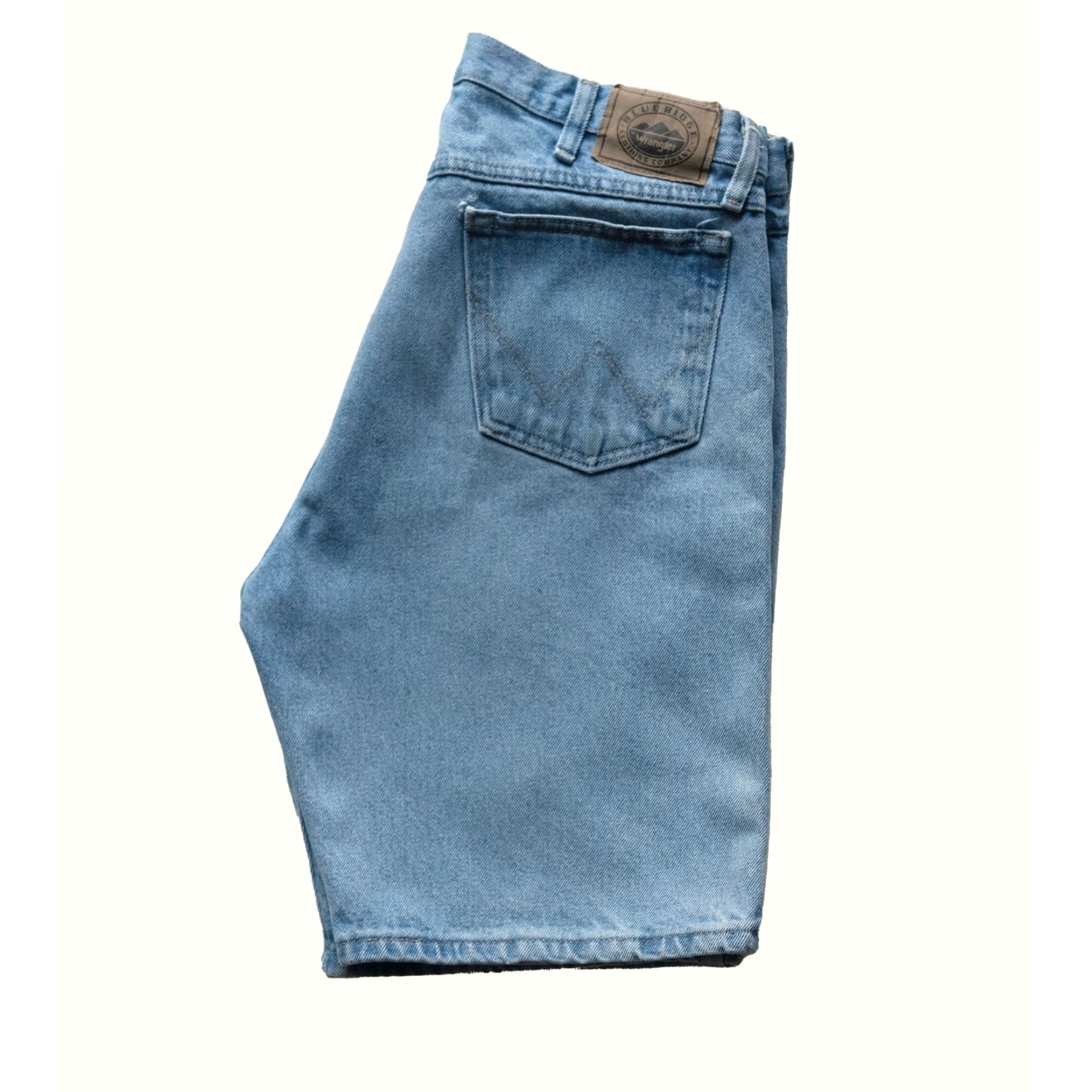 Wrangler VINTAGE Wrangler Denim Shorts Men 34" Waist 21" Inseam 10" Inseam 90s Biker 5-Pocket Blue Cotton Light Wash Casual Workwear Vacation Size 34 Mens Size US 34 / EU 50 - 3 Thumbnail