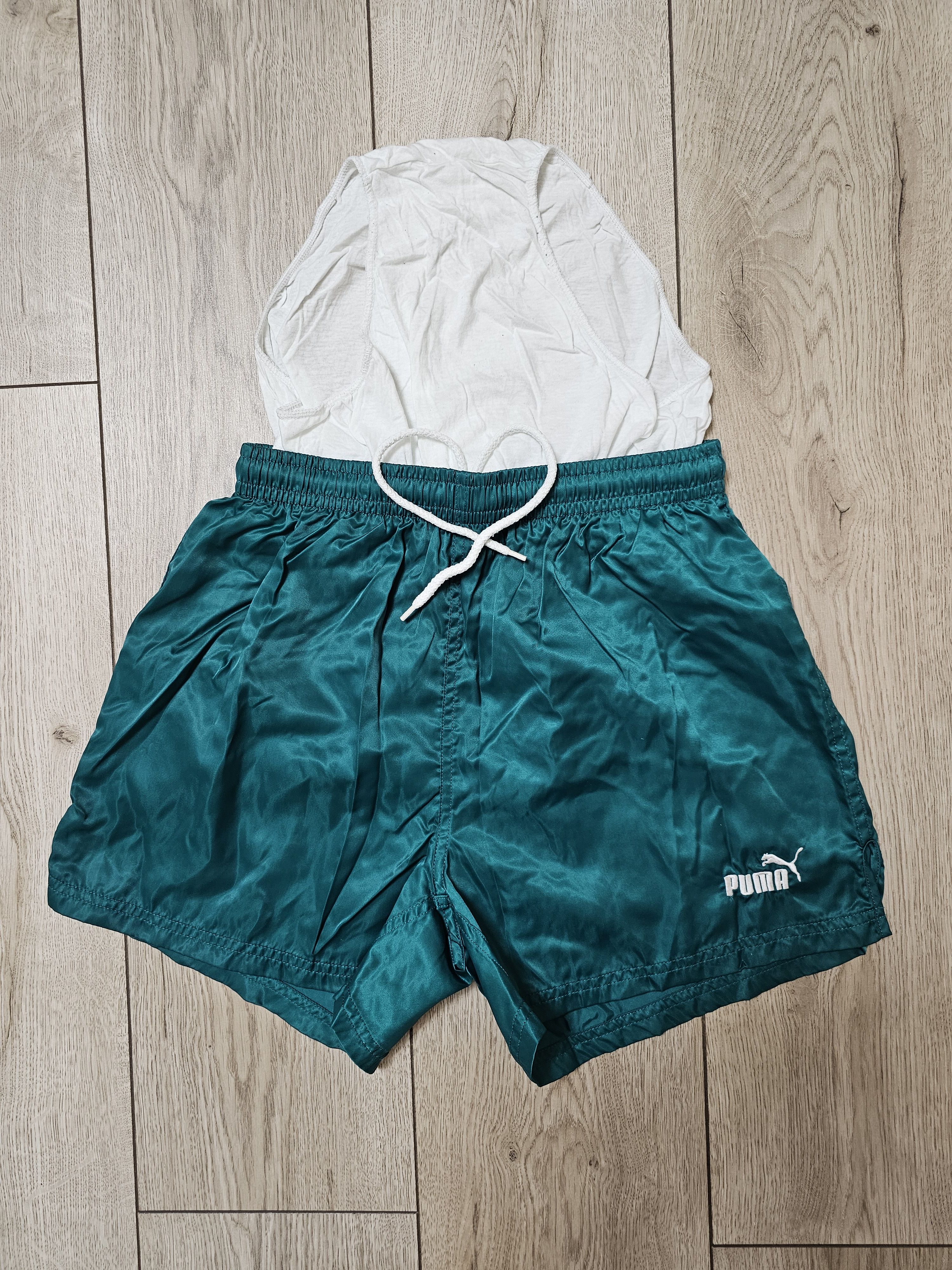 Puma PUMA SHORTS VINTAGE NYLON GREEN 90 SPRINTER RUNNING SHORTS M Size US 34 / EU 50 - 3 Thumbnail