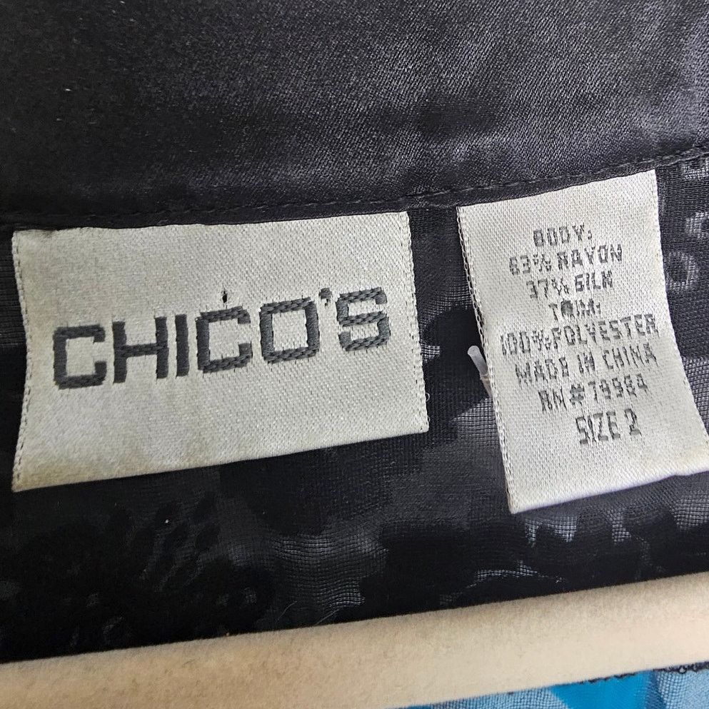 Chicos Chicos Silk Sheer Cardigan Size L Artsy Bohemian Whimsigoth Size L / US 10 / IT 46 - 6 Thumbnail