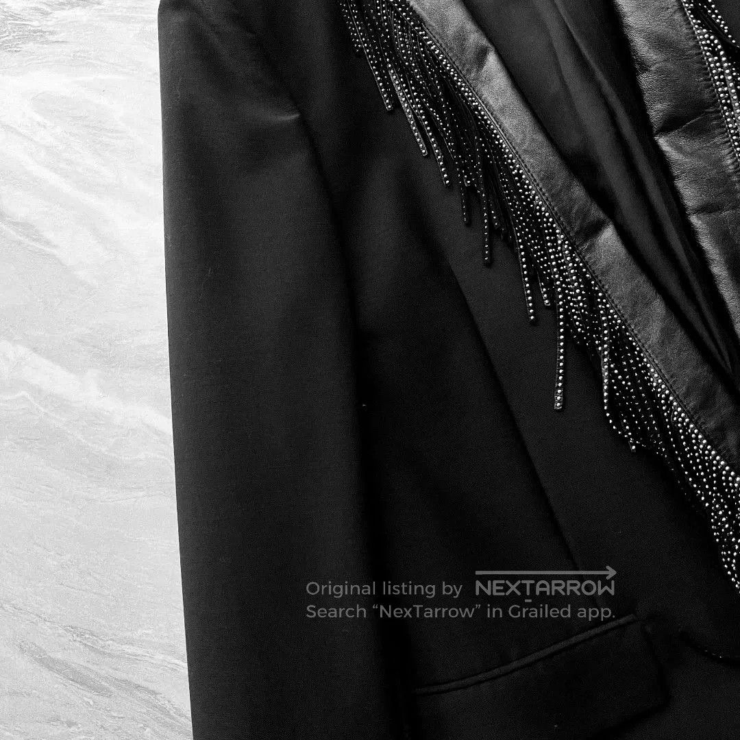 Saint Laurent Paris Saint Laurent Fringe Leather Collar Blazer. Size US M / EU 48-50 / 2 - 6 Thumbnail