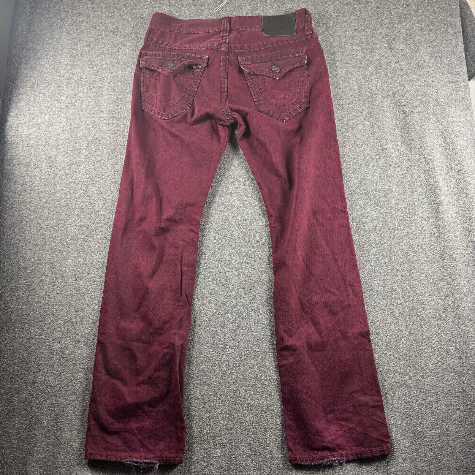 True Religion True Religion Ricky Relax Straight Jeans Red Size 33 X 34 Size US 33 - 6 Thumbnail