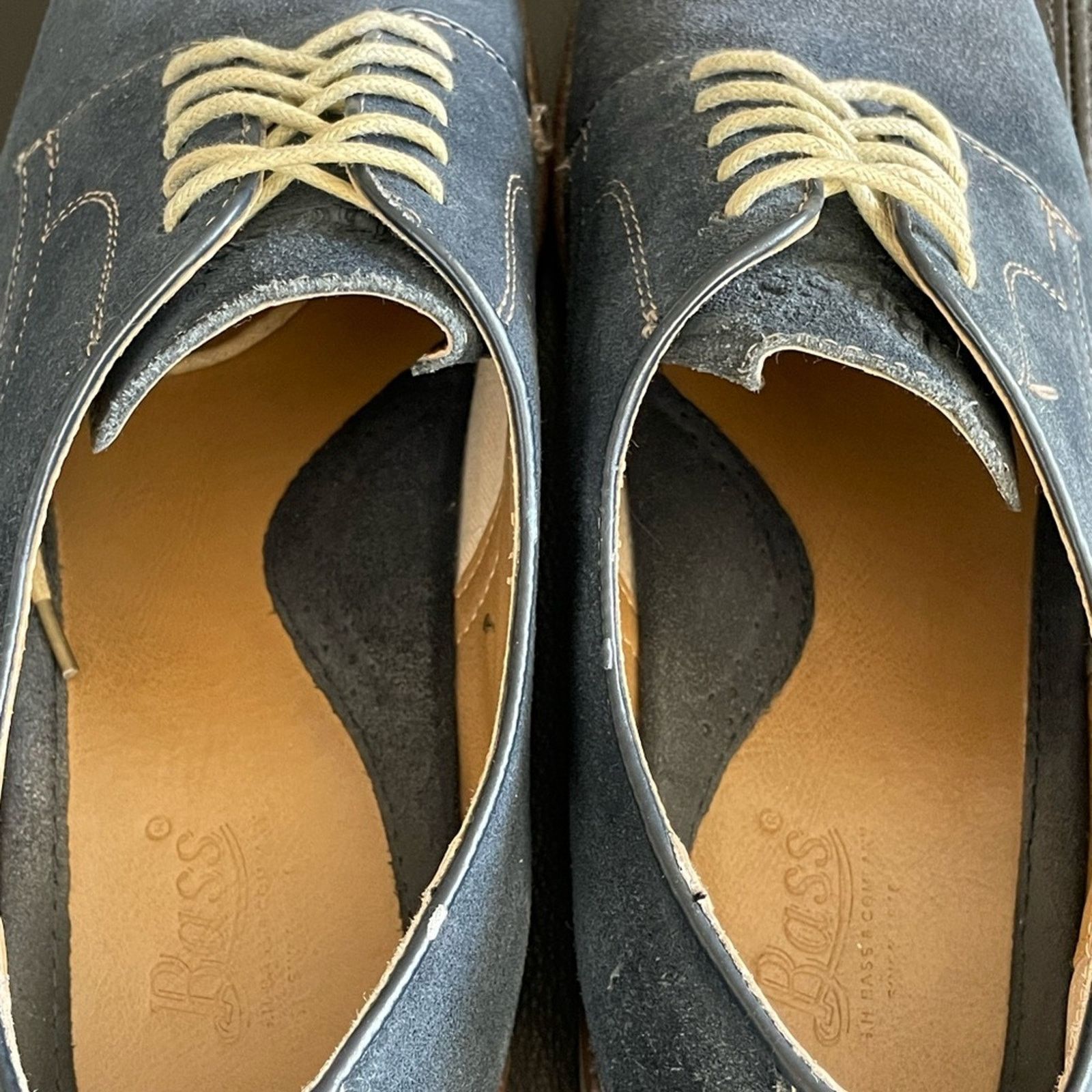 G.H. Bass & Co. GH BASS navy suede men’s dress oxford shoes size 12 Size US 12 / EU 45 - 7 Thumbnail
