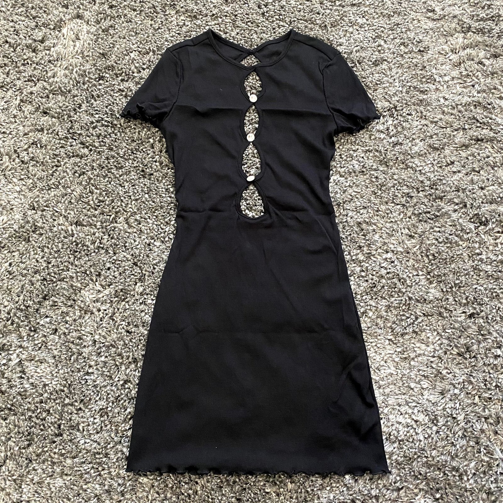 Shein Cut Out Button Front Backless Bodycon Dress in Black, Size S Size S / US 4 / IT 40 - 5 Thumbnail