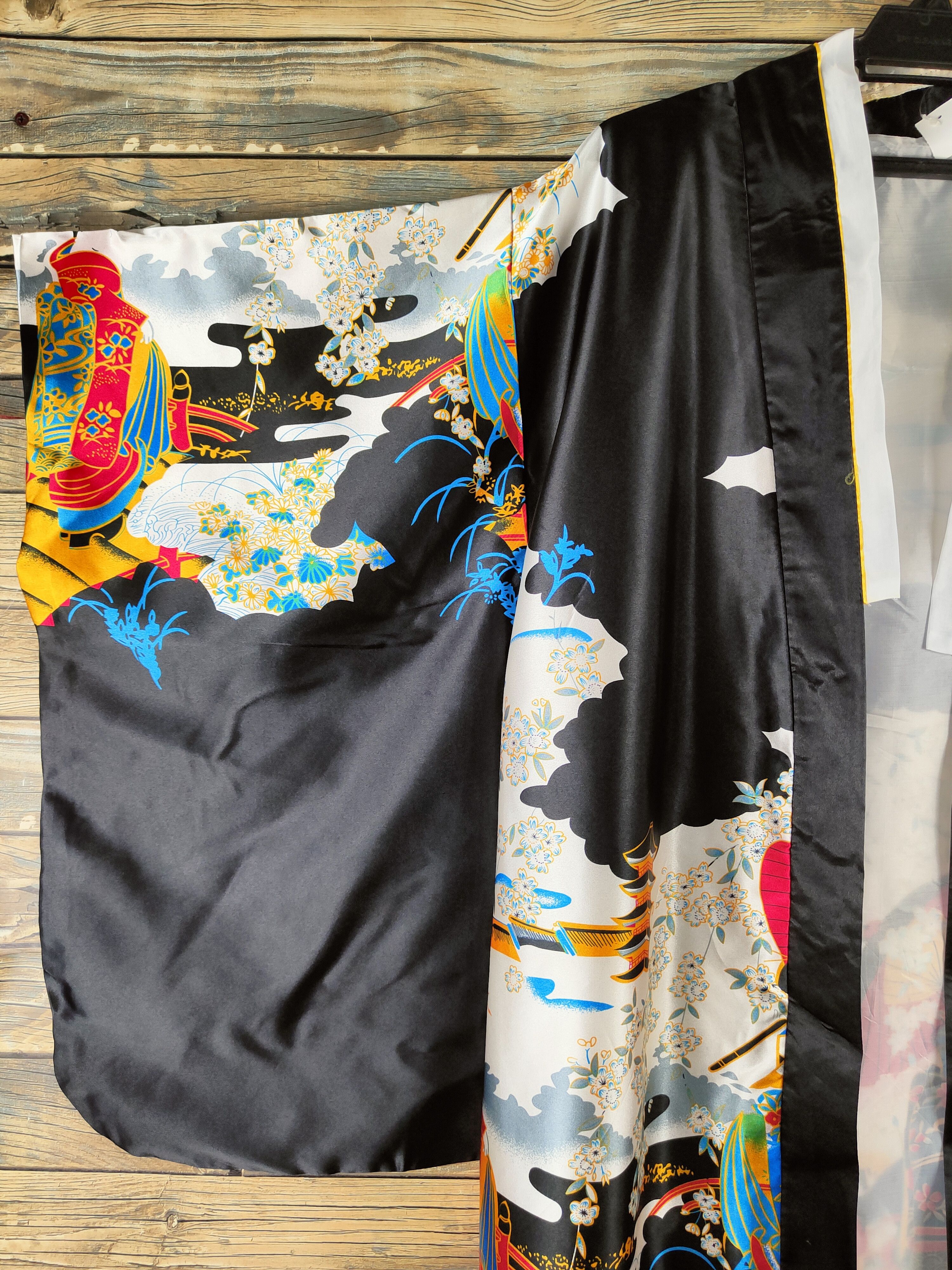 Japanese Brand DL Geisha lady Japan fullprint vintage Kimono #46-720 Size US L / EU 52-54 / 3 - 3 Thumbnail