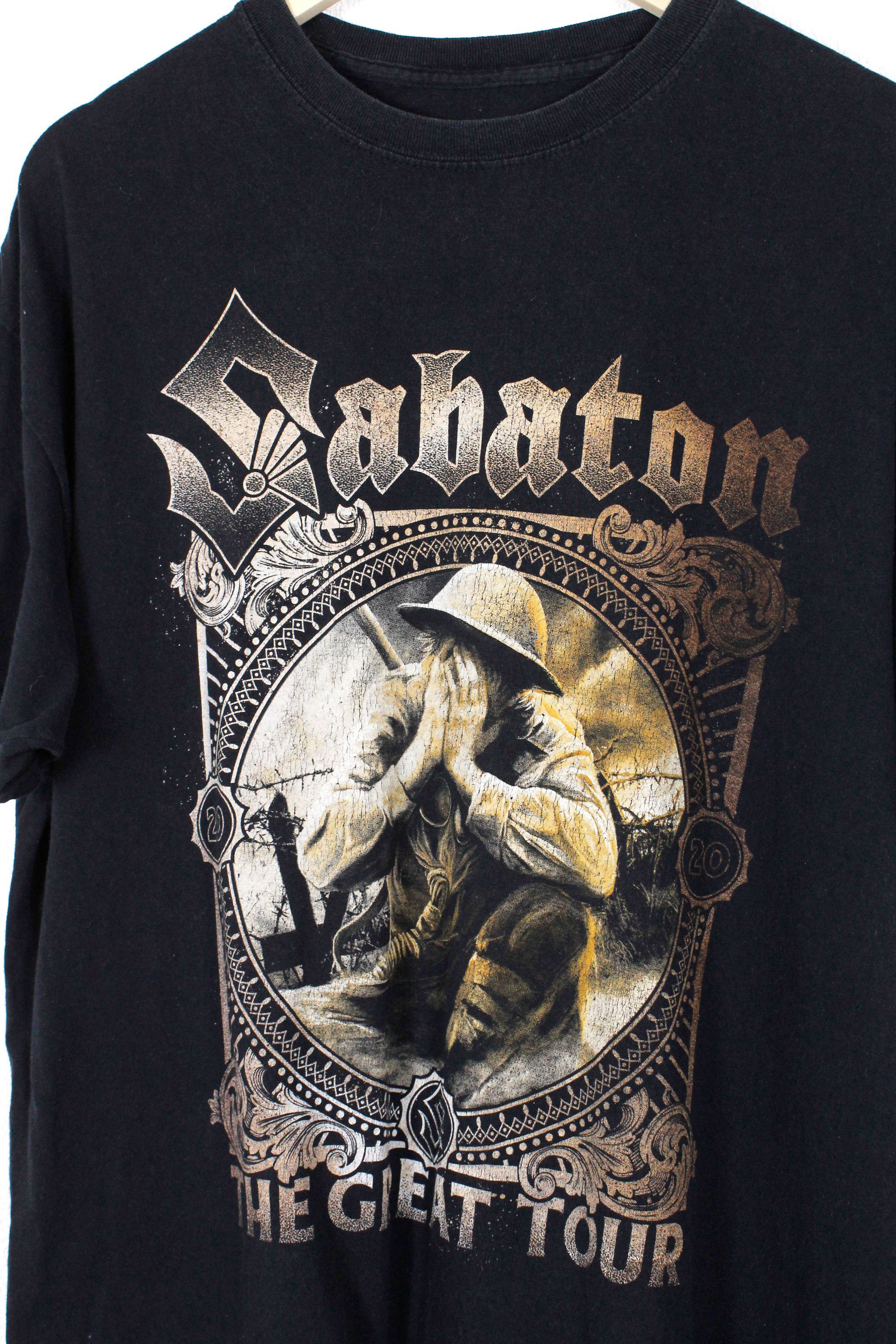 Band Tees × Vintage Sabaton The Great Tour T-shirt Big Logo Y2K Rock Size US XL / EU 56 / 4 - 2 Thumbnail