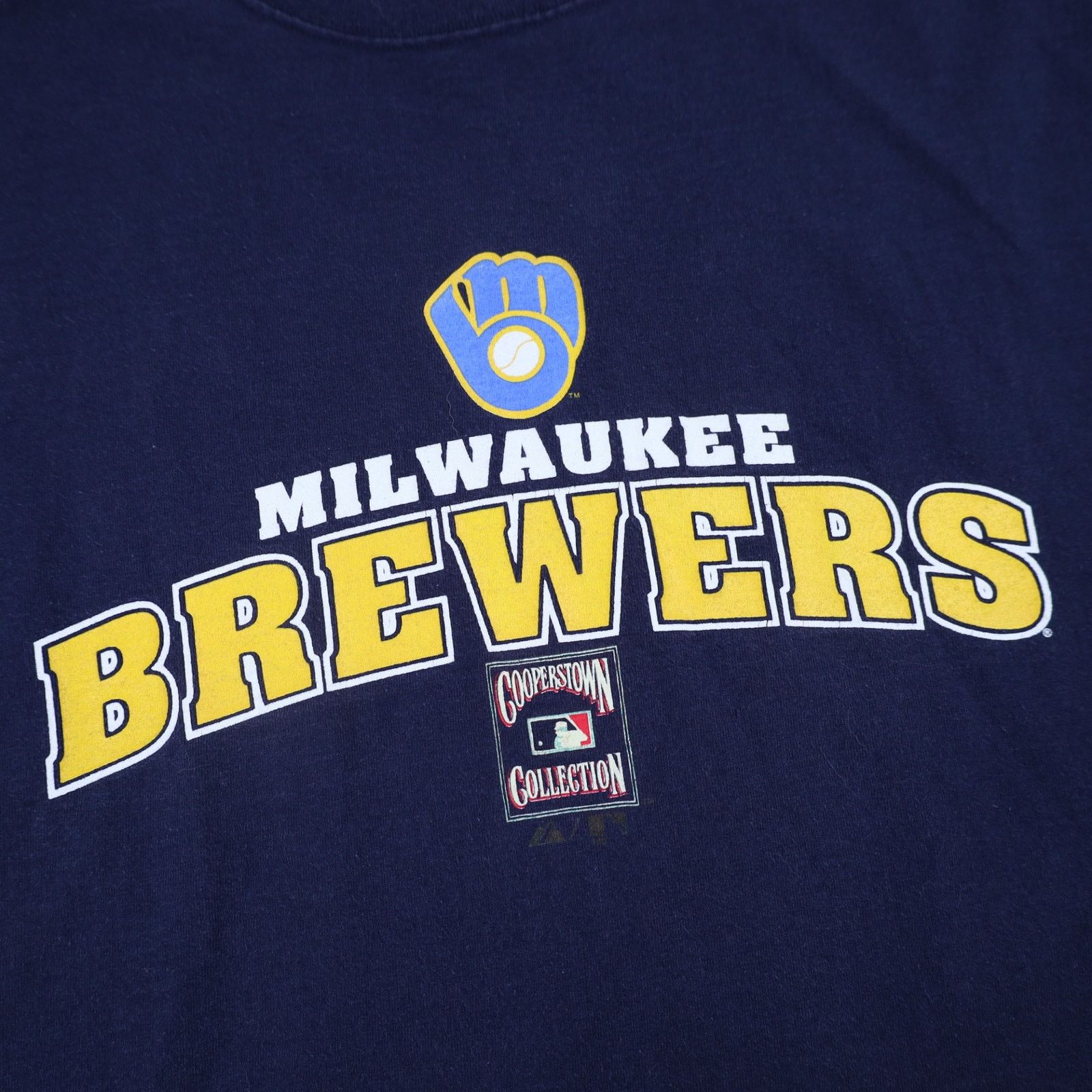 MLB × Majestic × Vintage Vintage Majestic Wilwaukee Brewers Graphic T Shirt Size US XL / EU 56 / 4 - 5 Thumbnail