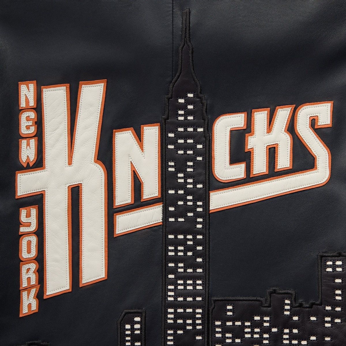 Avirex × Kith Kith for the New York Knicks Leather Moto Jacket Skyline XL Size US XL / EU 56 / 4 - 7 Thumbnail