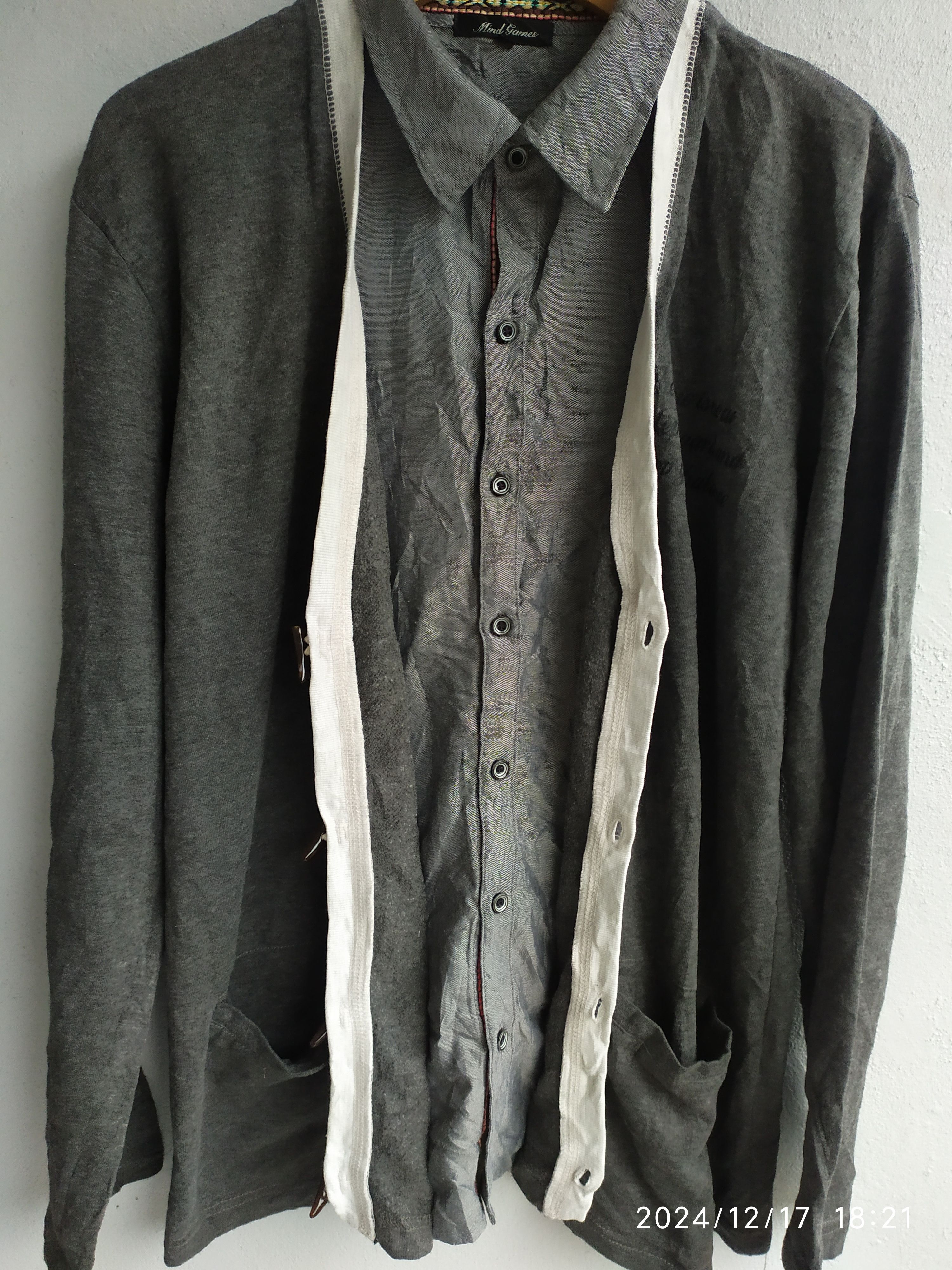 If Six Was Nine × Japanese Brand × Le Grande Bleu (L.G.B.) Japanese Mind Games cardigan dauble Layer i6w9 LGB style Size US XL / EU 56 / 4 - 2 Thumbnail
