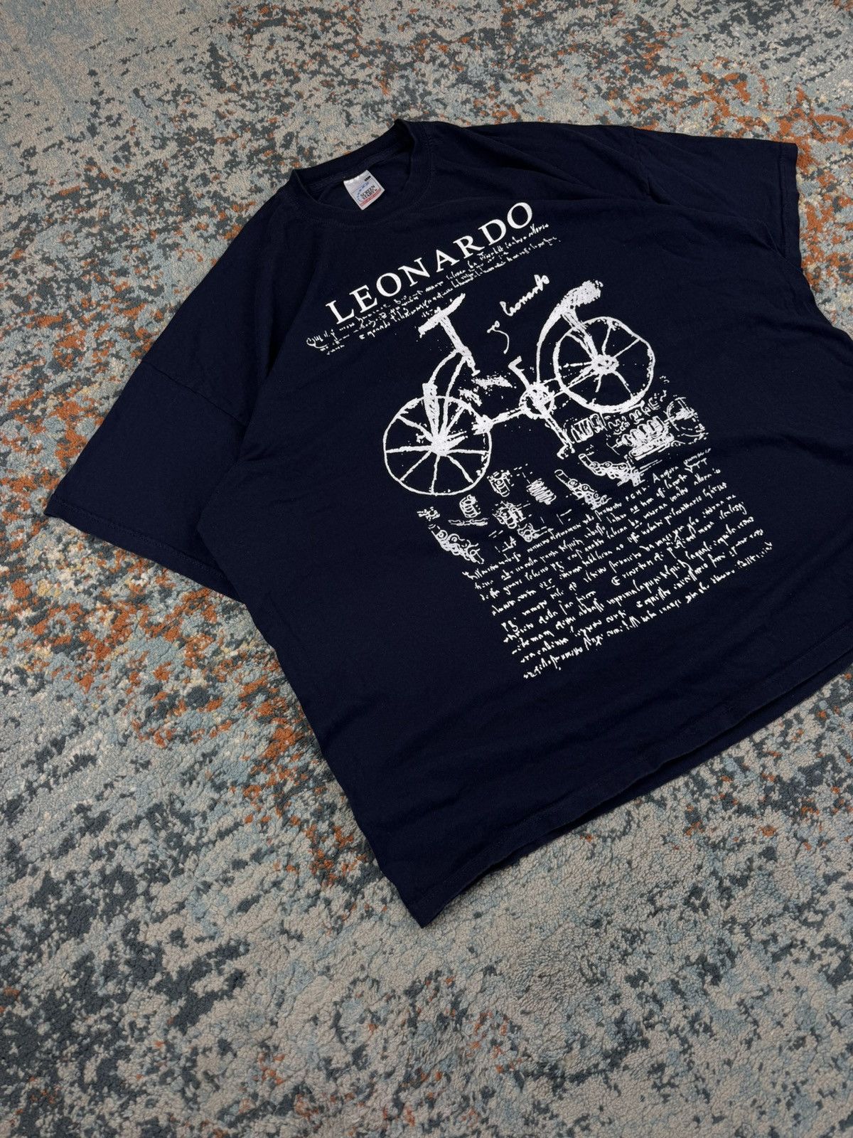 Vintage Vintage 90s Leonardo da Vinci bicycle sketch graphic tee art Size US XL / EU 56 / 4 - 2 Thumbnail