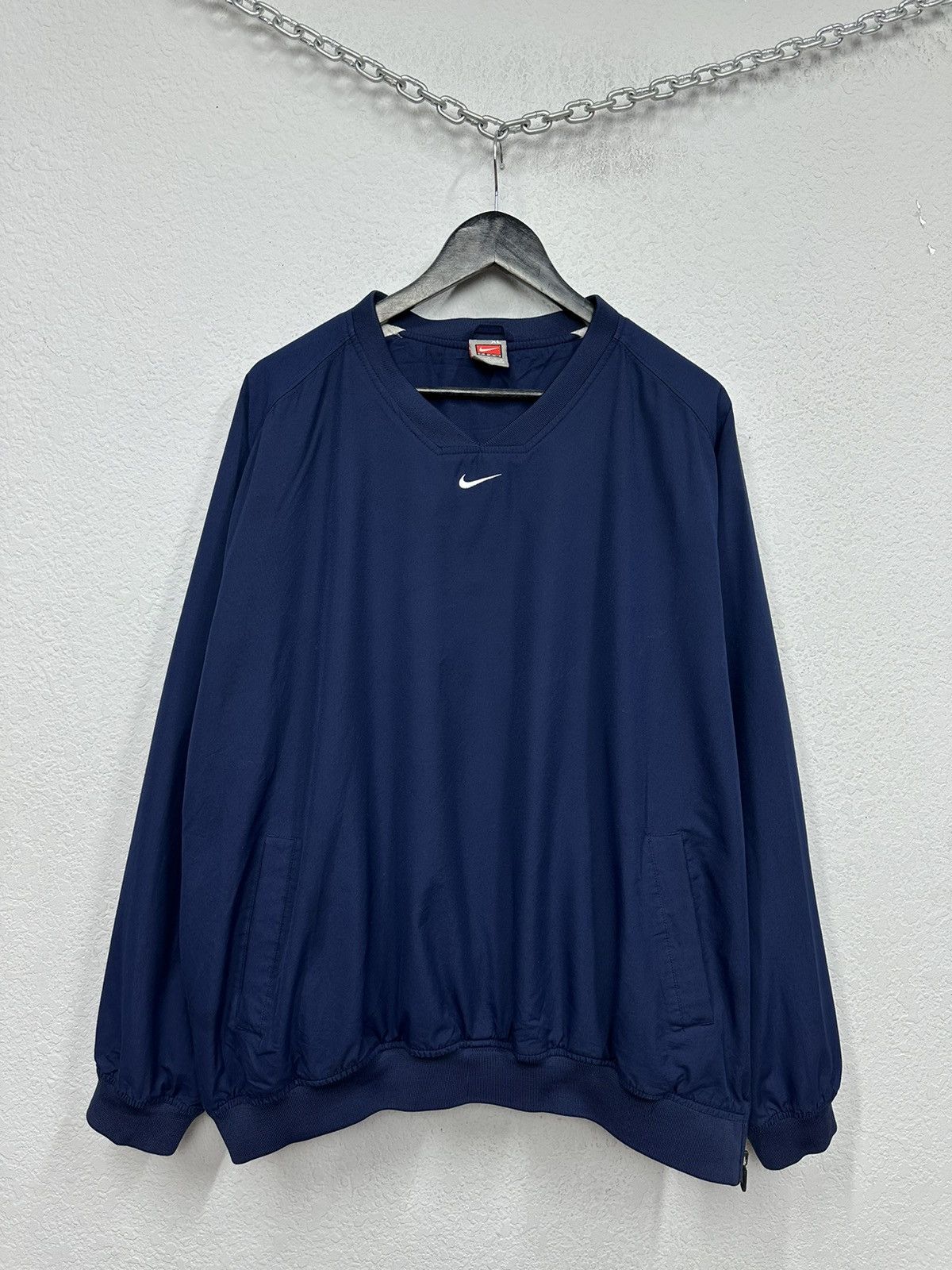 Nike Vintage Nike Nylon Centre Logo 90s Y2k Sweatshirt Jacket Size US XL / EU 56 / 4 - 1 Thumbnail