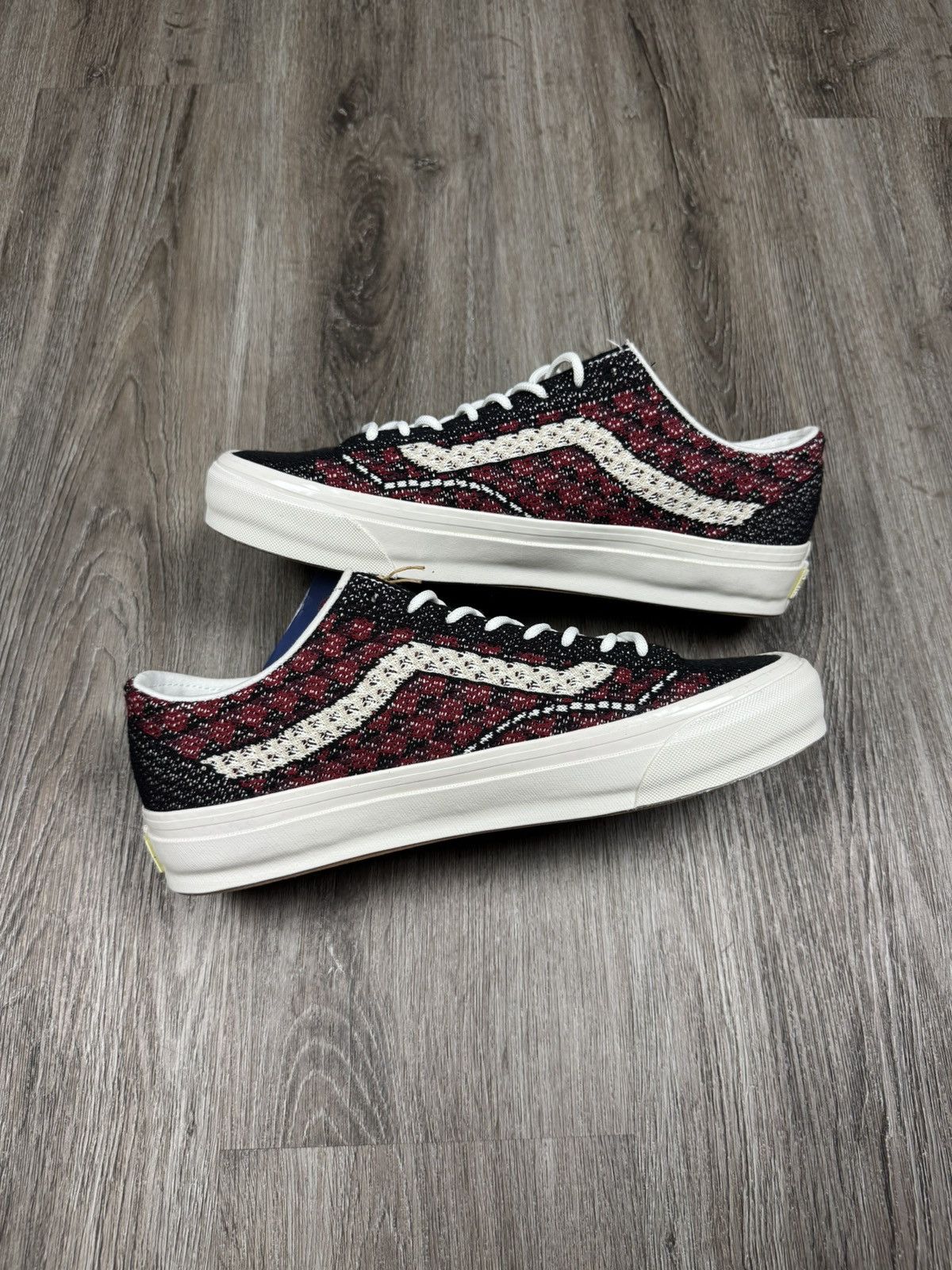 Vans Vans Premium Old Skool Knit Pack - Geo Check Bordeaux sz 10 Size US 10 / EU 43 - 3 Thumbnail