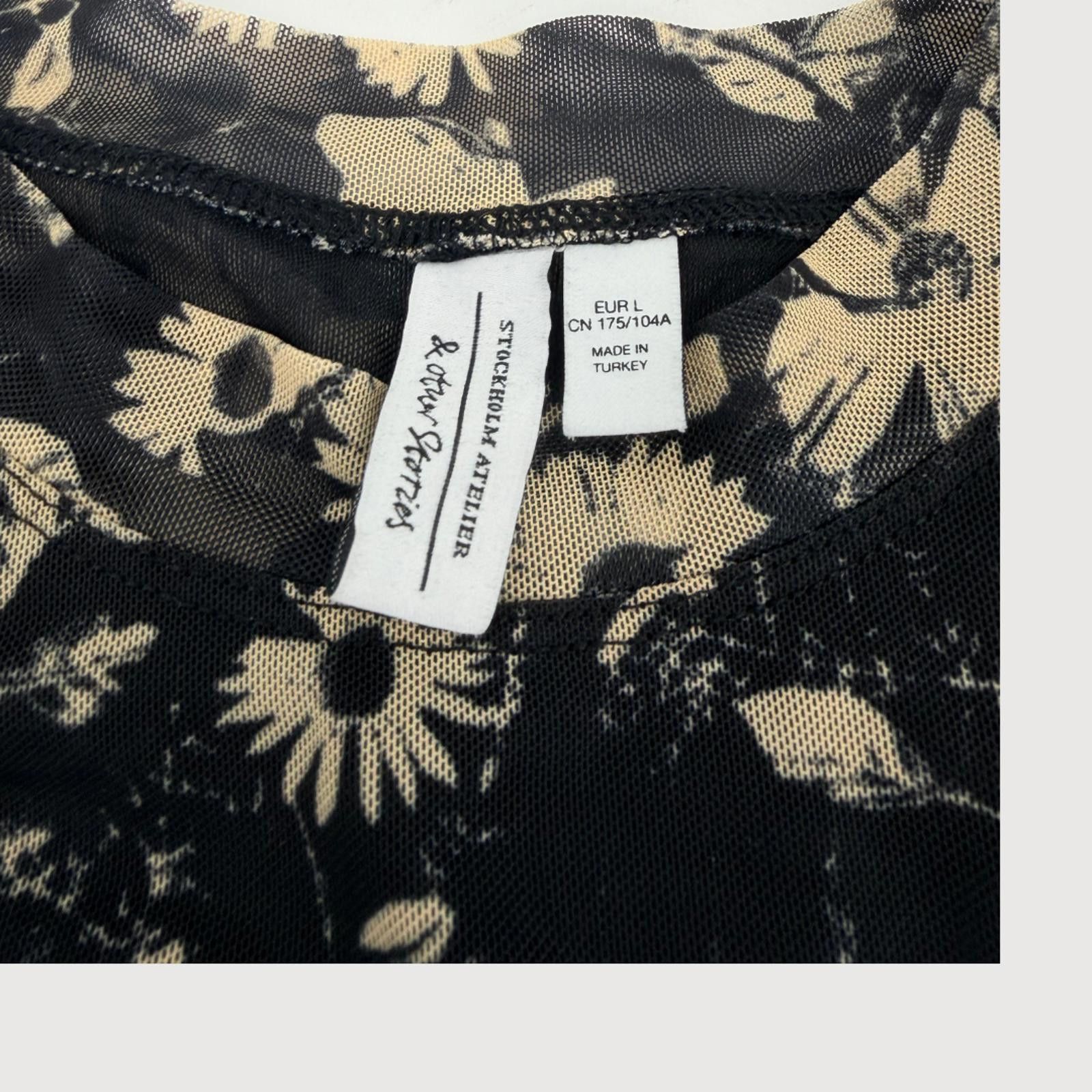 Other & Other Stories Floral Mesh Midi Dress Whimsical Goth L Size L / US 10 / IT 46 - 4 Thumbnail