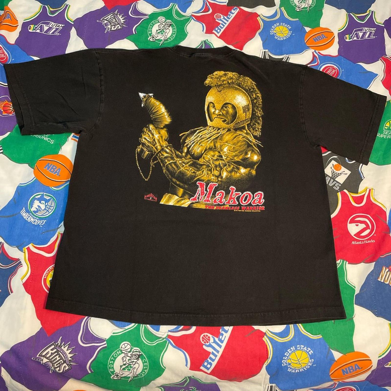 Vintage Vintage 1998 Makoa Hawaiian Strength Warrior Hawaii Tee Size US XL / EU 56 / 4 - 1 Thumbnail