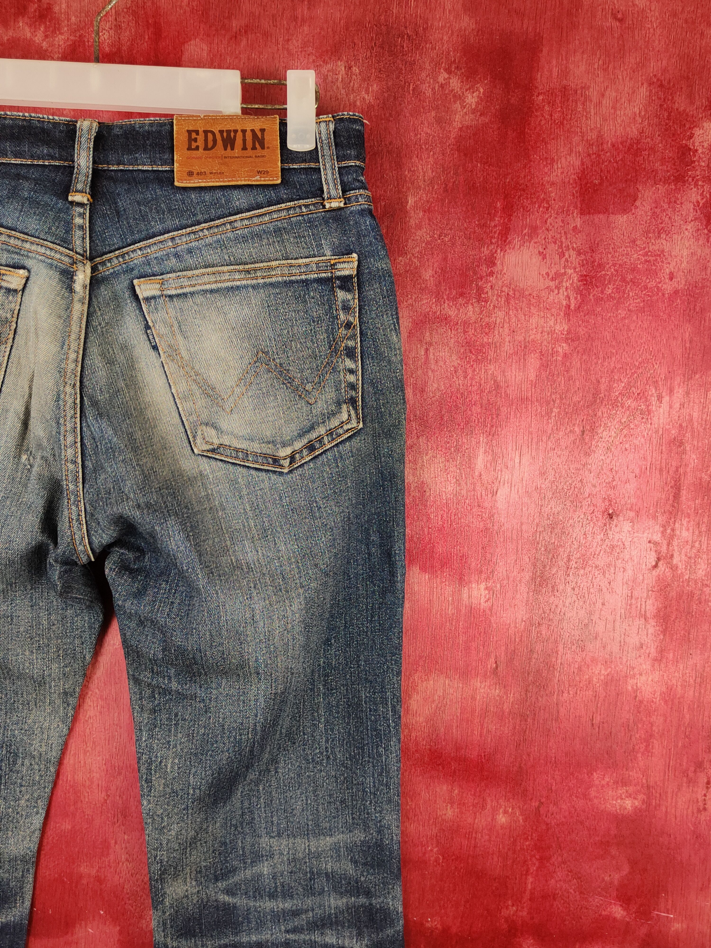 Edwin Edwin Dark Blue Distressed Ripped Jeans #S1676 Size US 29 - 12 Thumbnail