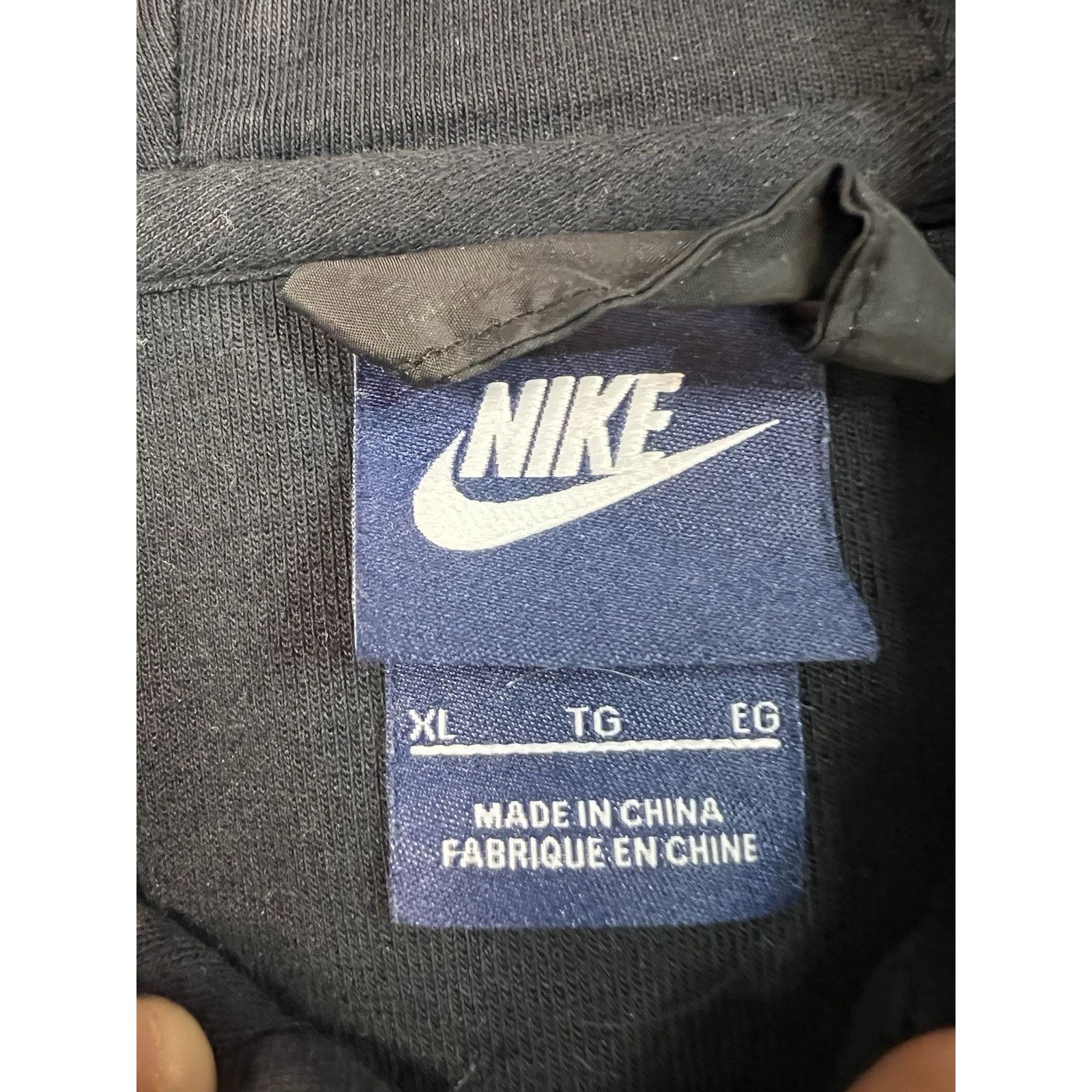 Nike Nike Fleece Asymmetrical Zip Up Black Hybrid Hoodie Size XL Size L / US 10 / IT 46 - 3 Thumbnail