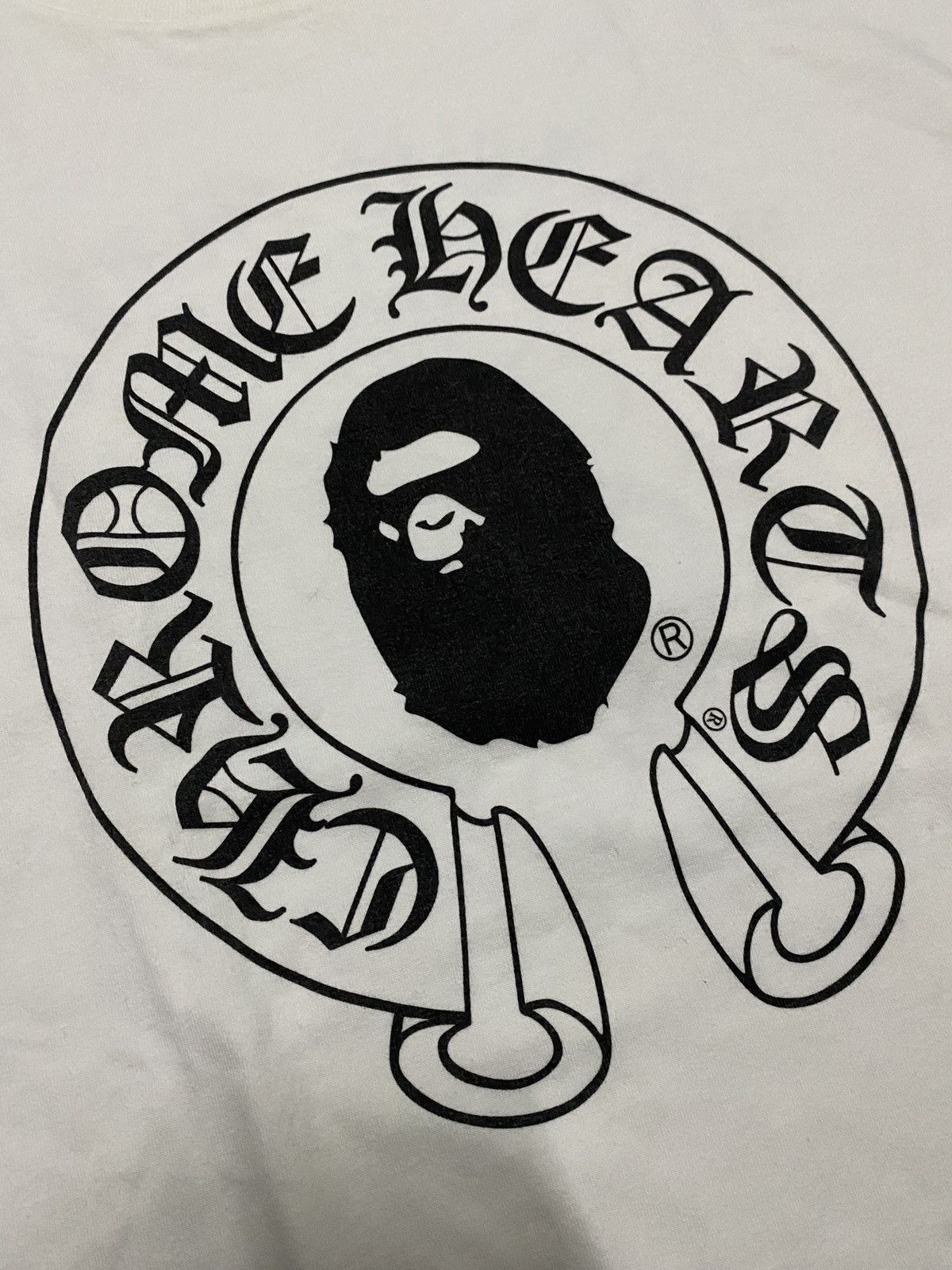 Bape × Chrome Hearts DEADSTOCK - LIMITED RELEASE Bape x Chrome Hearts Cross Tee Size US XL / EU 56 / 4 - 2 Thumbnail