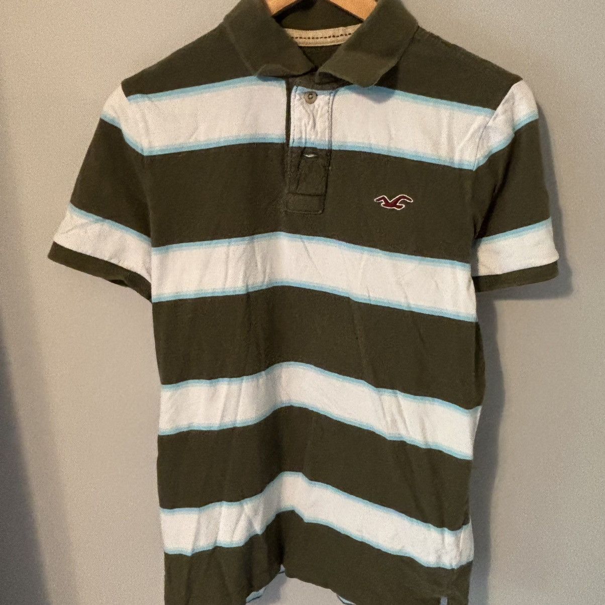 Hollister Y2K 2000s Hollister Striped Polo Preppy Skater Surfer Muscle Size US L / EU 52-54 / 3 - 1 Thumbnail