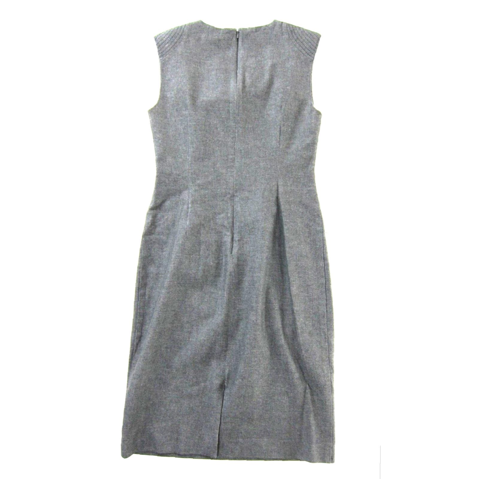 Banana Republic Banana Republic Grey Cotton Stretch Cap Sleeve Classic Work Sheath Dress Size 0 Size XS / US 0-2 / IT 36-38 - 2 Thumbnail