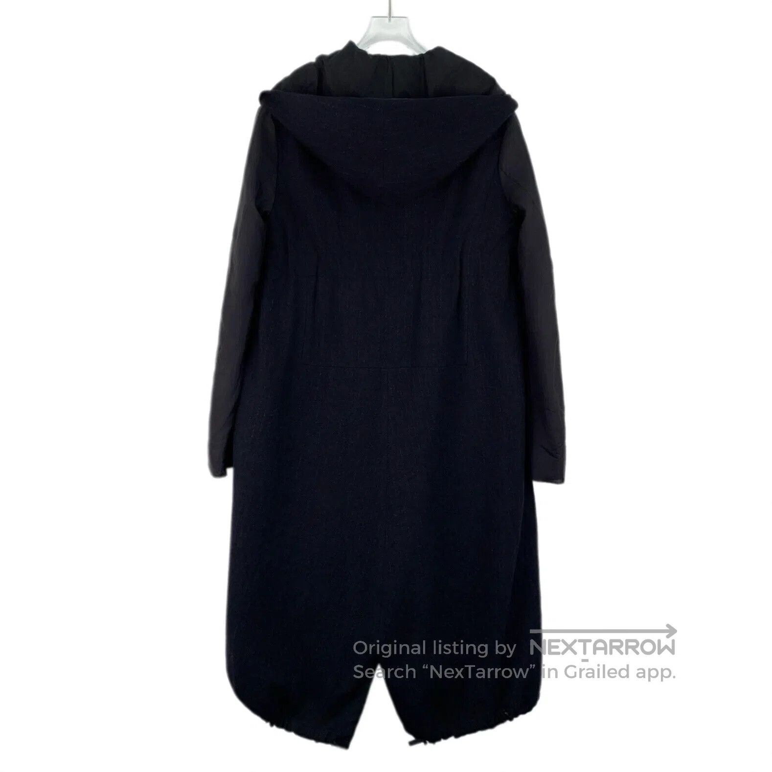 Masnada Masnada Black wool hooded long-sleeve trench coat| Size M / US 6-8 / IT 42-44 - 2 Thumbnail