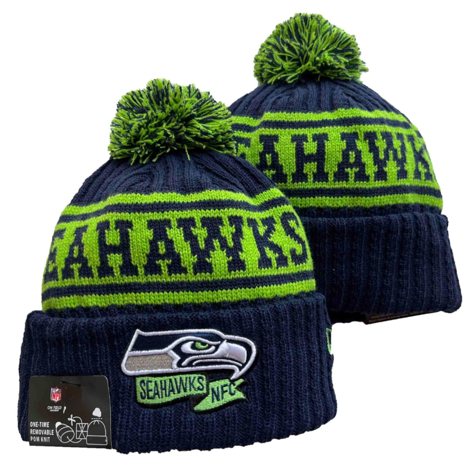 Other NWT Seattle Seahawks Sports Knit Beanie Fleece Lined Unisex Size ONE SIZE - 1 Thumbnail