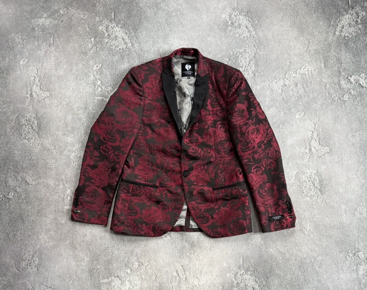 Other Twisted Tailor 40R all printed rose 🌹 blazer light jacket Size 40R - 6 Thumbnail