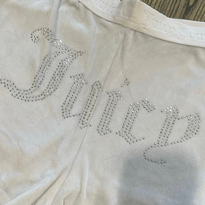 Juicy Couture Juicy Couture Sleepwear Shorts OG Big Bling Logo White Sz L Size 27" / US 4 / IT 40 - 4 Thumbnail