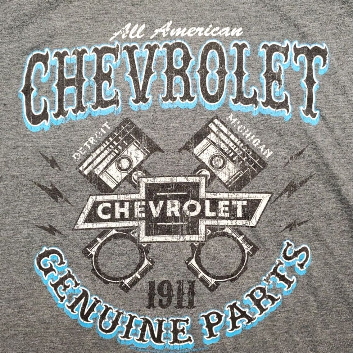 Vintage Chevrolet Genuine Parts Shirt Mens Large Gray Ring Spun Chevy Crewneck TEE Size US L / EU 52-54 / 3 - 2 Thumbnail