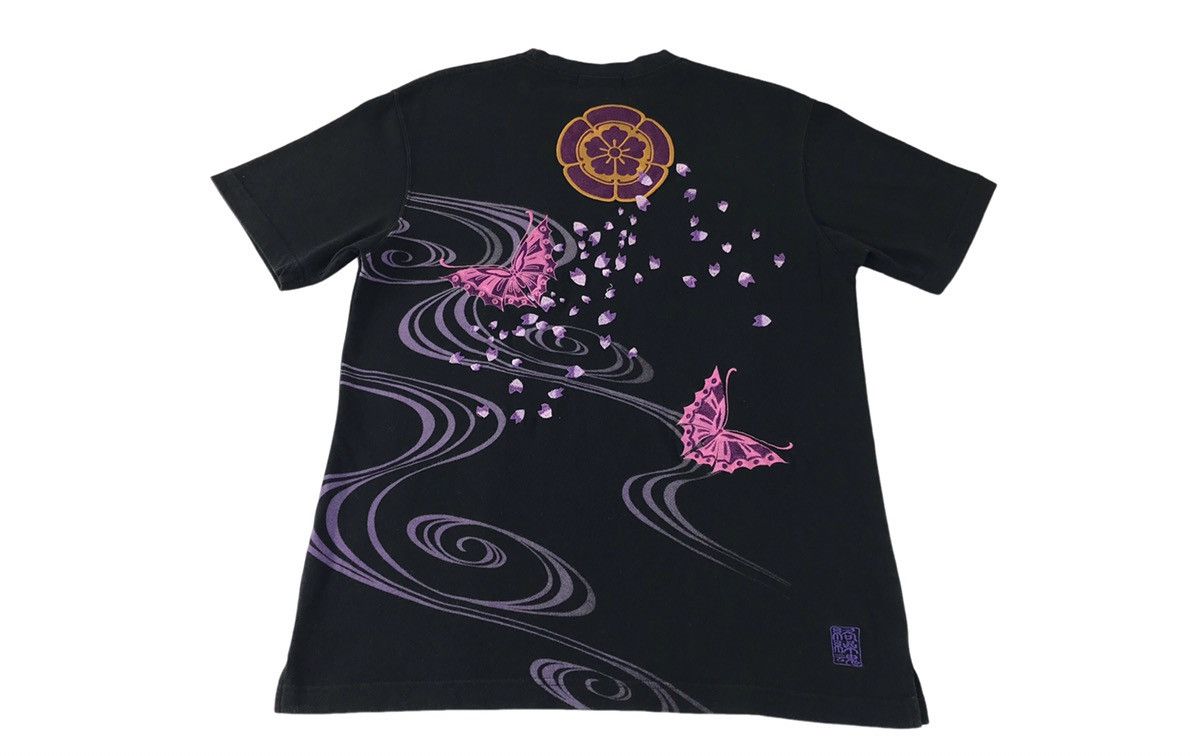 Japanese Brand × Vintage Vintage Karakuri Tamashi Embroidery Design Butterflies Tee Size US M / EU 48-50 / 2 - 2 Thumbnail
