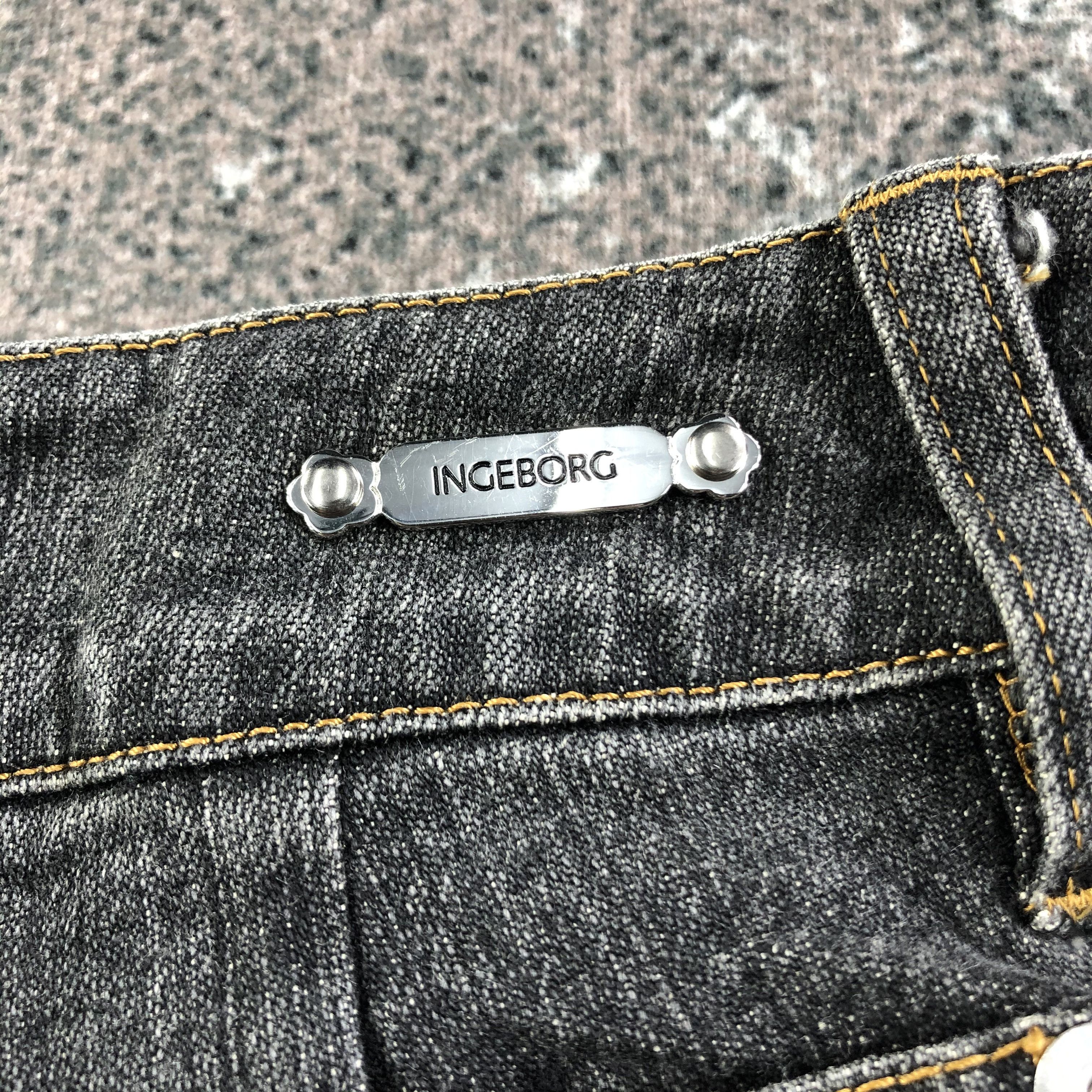 Japanese Brand Ingeborg Jeans Faded Black Flare Denim KJ1794 Size 32" / US 10 / IT 46 - 5 Thumbnail