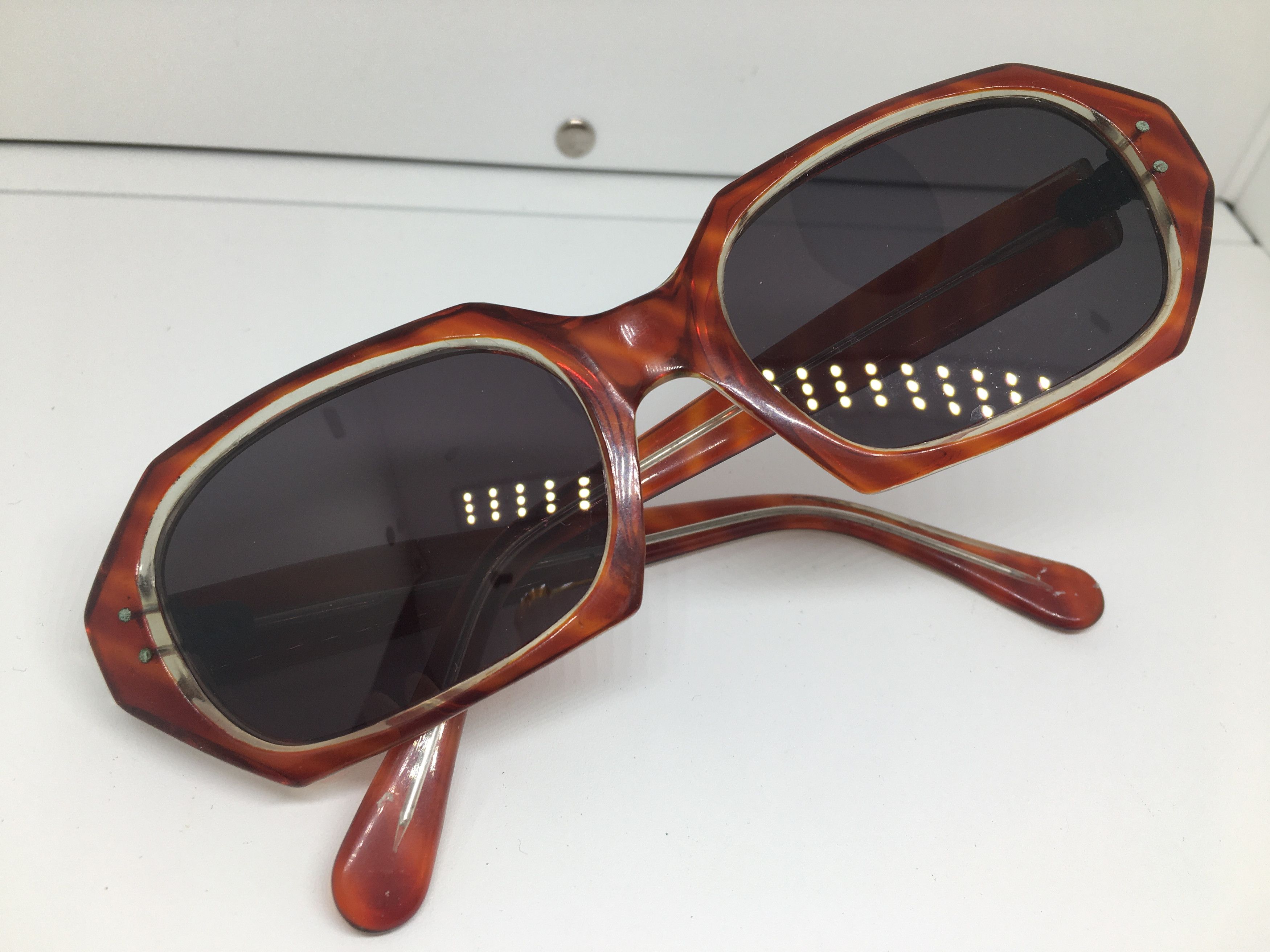 Vintage Vintage Handmade France Sunglasses Frame Size ONE SIZE - 7 Thumbnail
