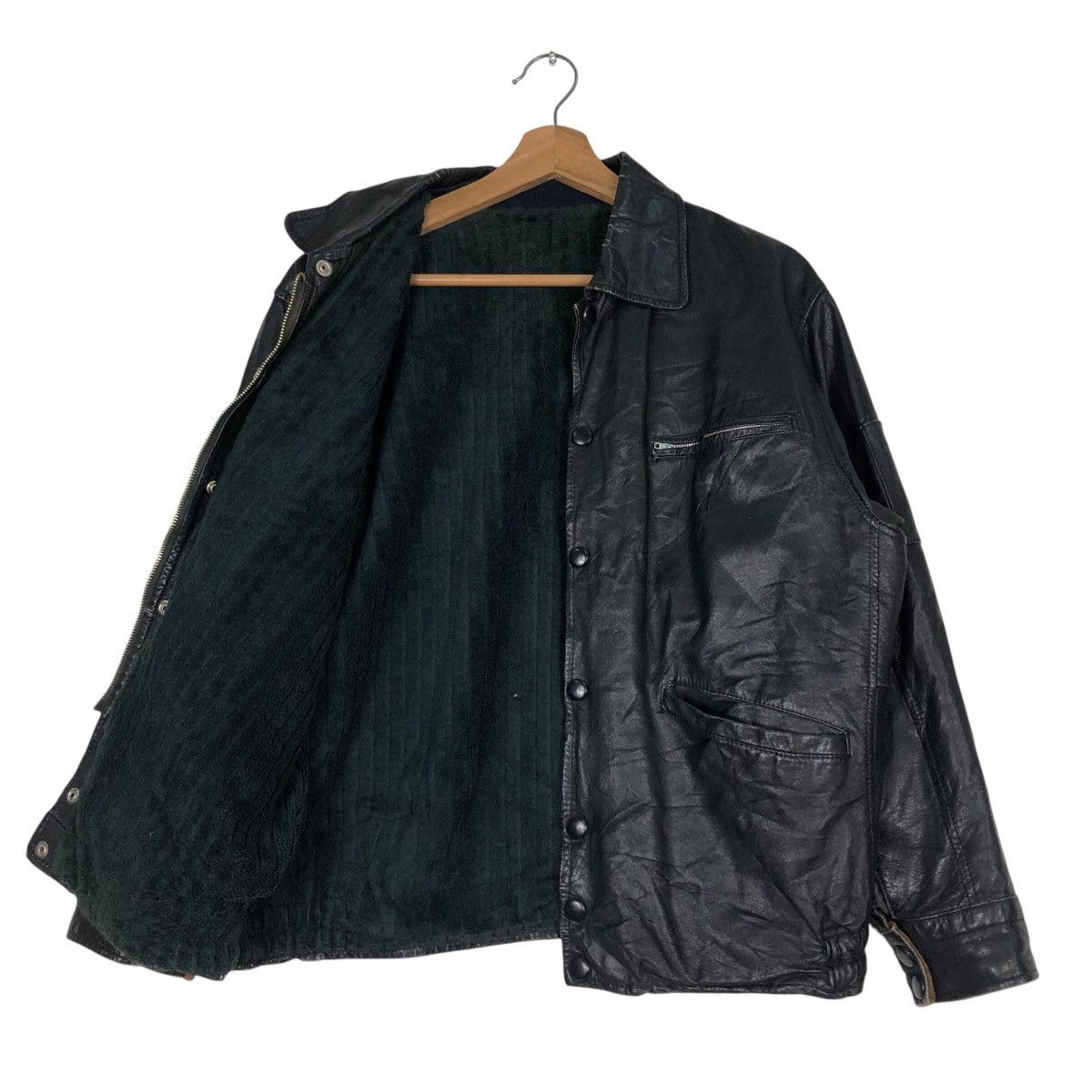 Japanese Brand 📌Vintage Biker Cafe Racer Leather Jacket Japan Issey Miyake Size US M / EU 48-50 / 2 - 12 Thumbnail
