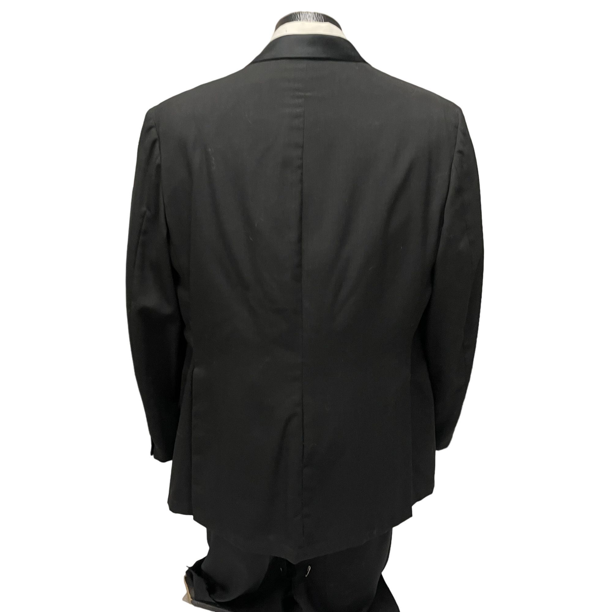 After Six Vtg After Six Black TUX Sport Coat TUXEDO Formal Jacket Size 44R - 3 Thumbnail