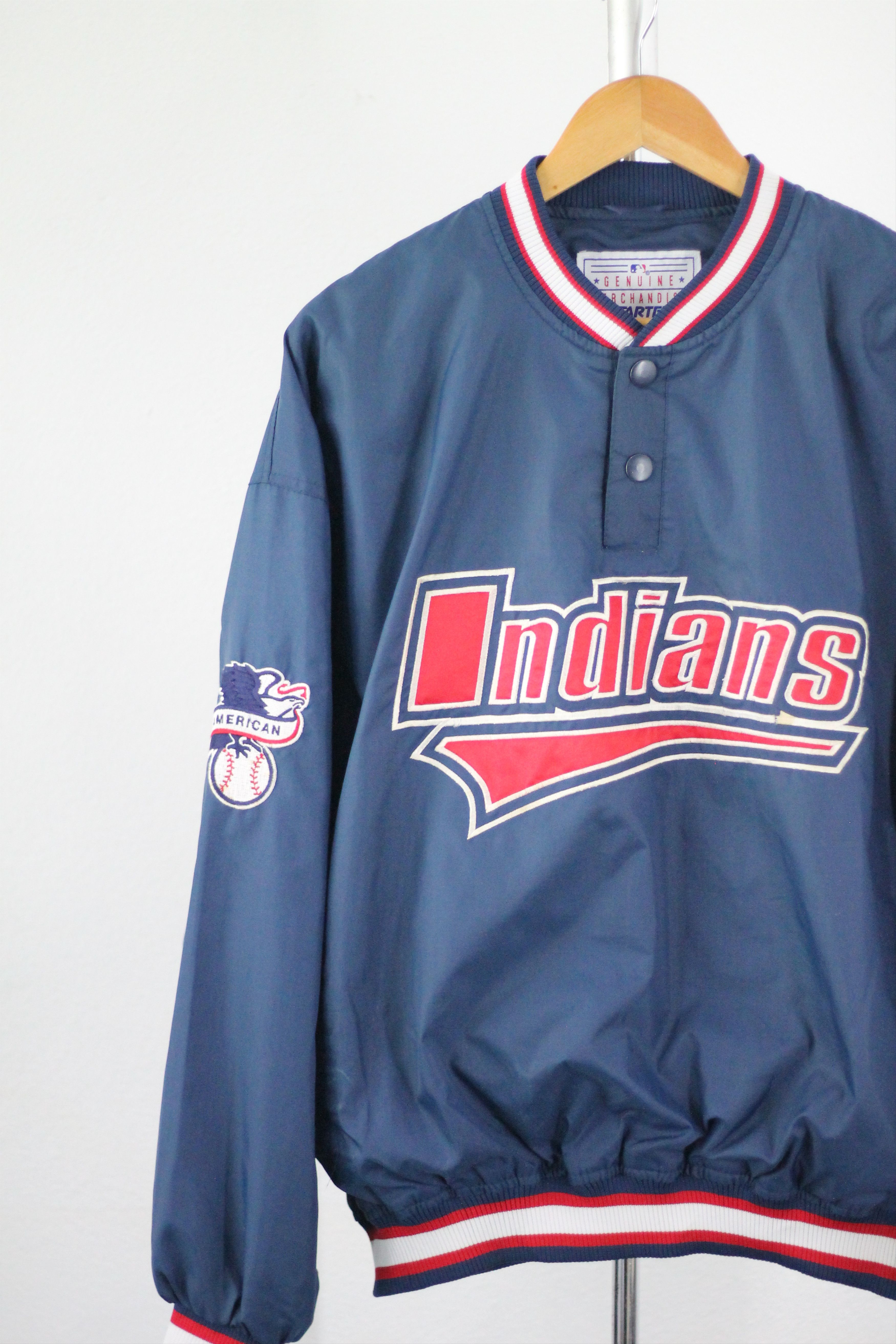 MLB × Starter × Vintage Vintage 90's STARTER x CLEVELAND INDIANS Jacket. Size US L / EU 52-54 / 3 - 3 Thumbnail