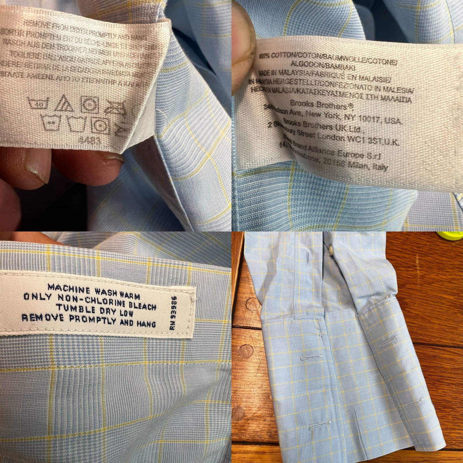 Brooks Brothers VINTAGE Brooks Brothers SHIRT Mens Slim Fit Check Pattern Button Up Chest 52 in Blue 16-34 Classic 90s Mens Size US L / EU 52-54 / 3 - 8 Thumbnail