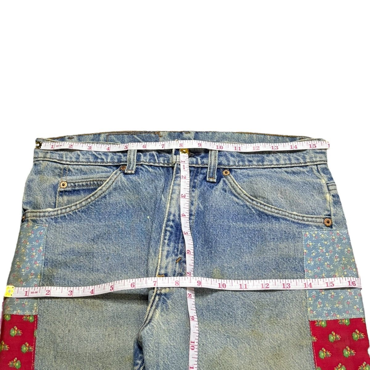 LVC × Levi's × Levi's Vintage Clothing Vintage 90s Levis Orange Tab Mud Wash Distress Flare Jeans Size US 32 / EU 48 - 12 Thumbnail