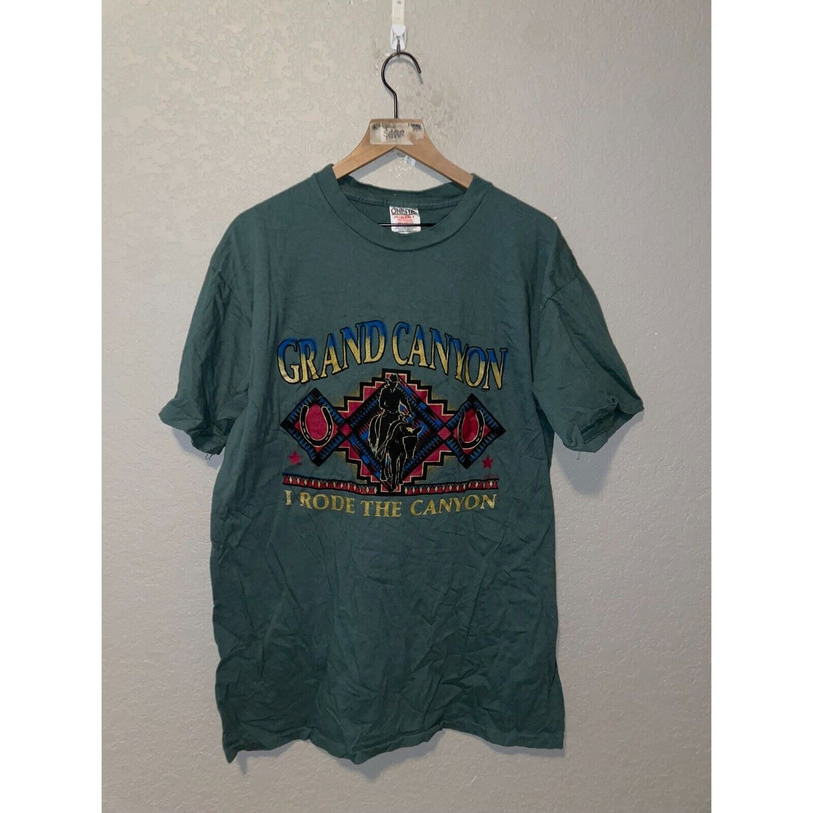 Vintage Vintage Test Print Shirt Grand Canyon Cowboy 90s Tee 90s L Size US L / EU 52-54 / 3 - 2 Thumbnail