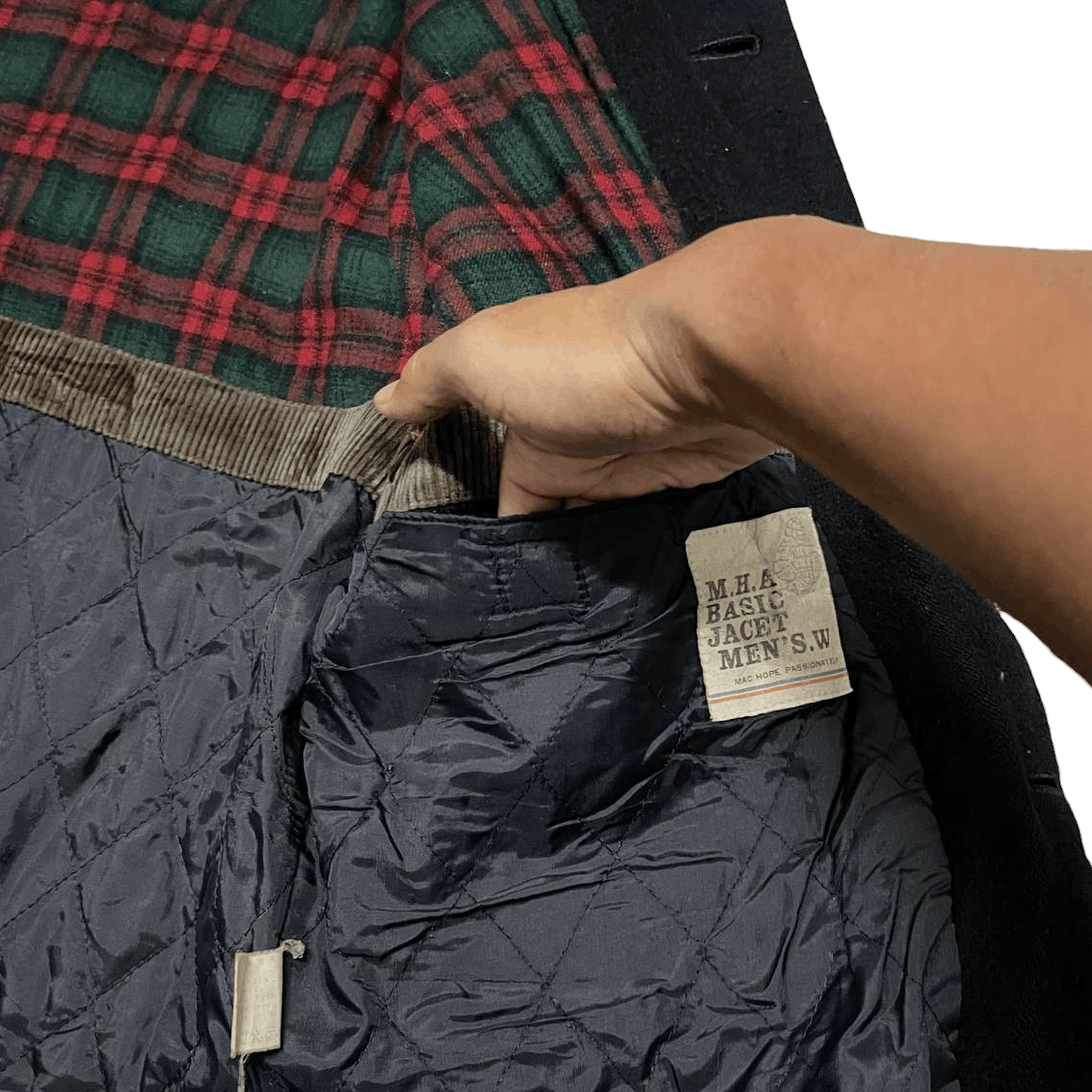 Japanese Brand Vtg Basic & Highest by Mac Hope Wool Jacket Corduroy Collar Size US M / EU 48-50 / 2 - 9 Thumbnail