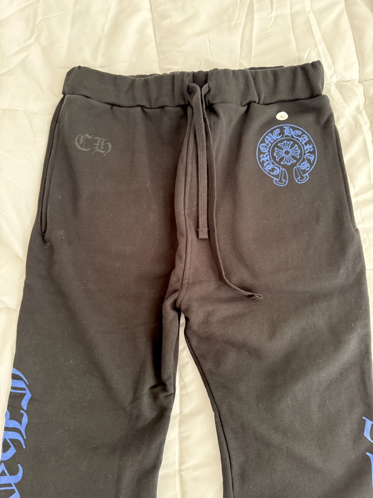 Chrome Hearts Chrome Hearts Horseshoe Logo Sweatpants in Black/Blue size L Size US 34 / EU 50 - 2 Thumbnail