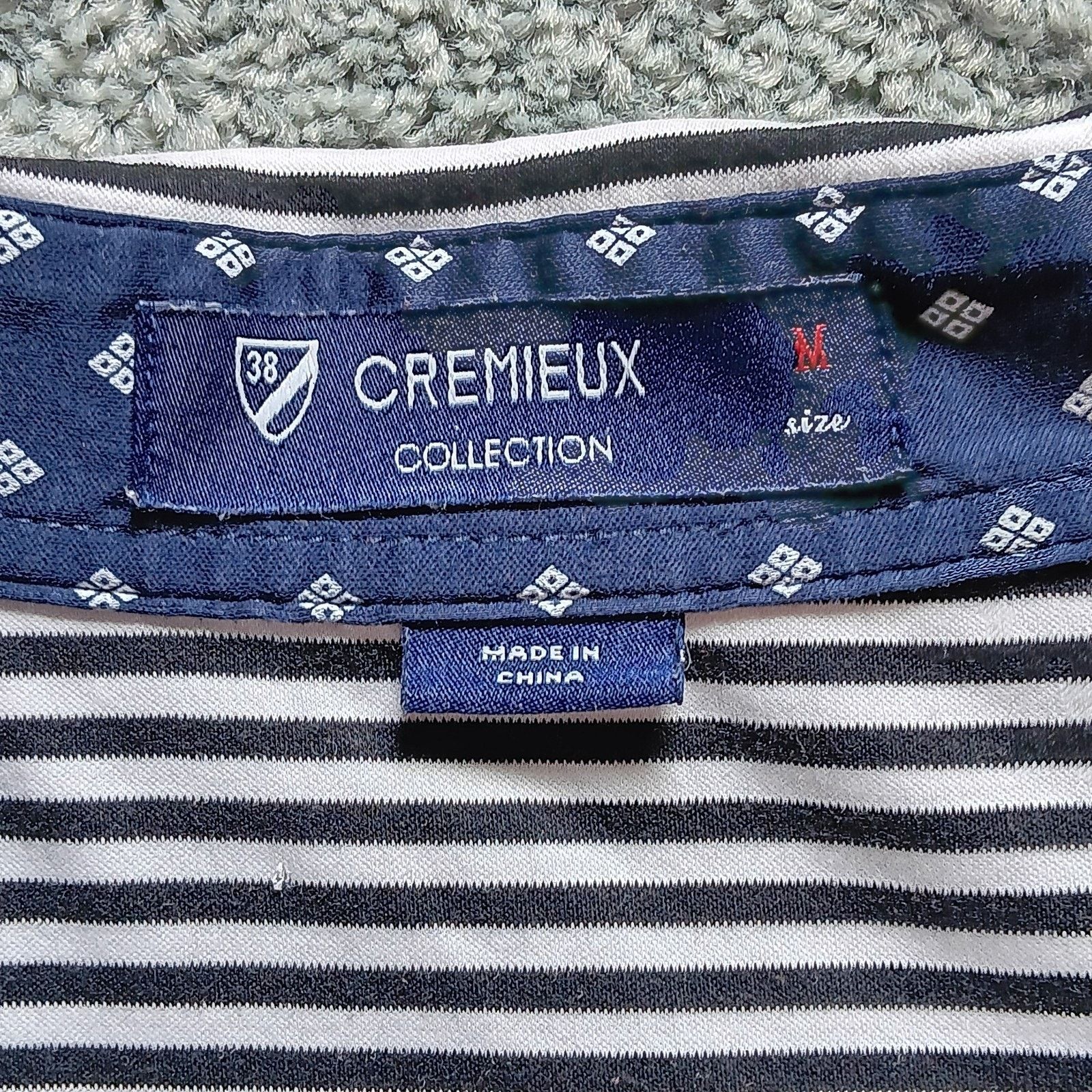 Cremieux Cremieux Collection Mens Polo XL Striped with Printed Collar Size US XL / EU 56 / 4 - 2 Thumbnail