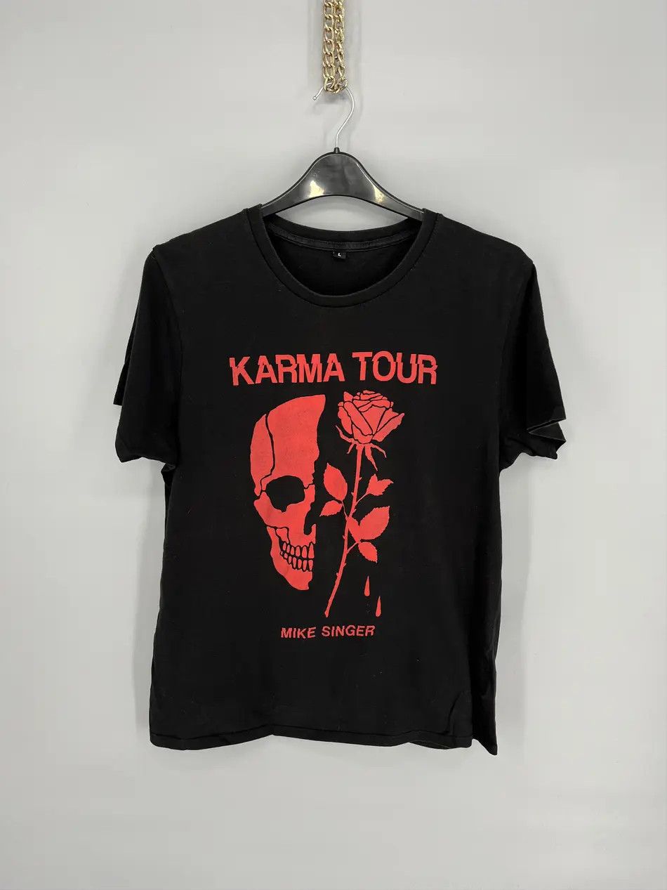 Band Tees × Vintage Vintage Y2K "Mike Singer" Karma Tour Tee "Skull tee" Size US L / EU 52-54 / 3 - 1 Thumbnail