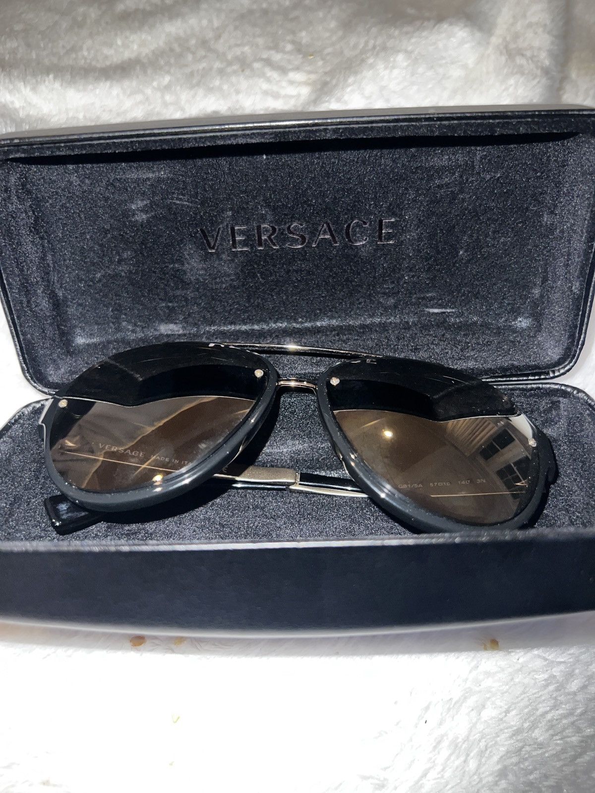 image of Versace Aviator Sunglasses in Gold, Women's