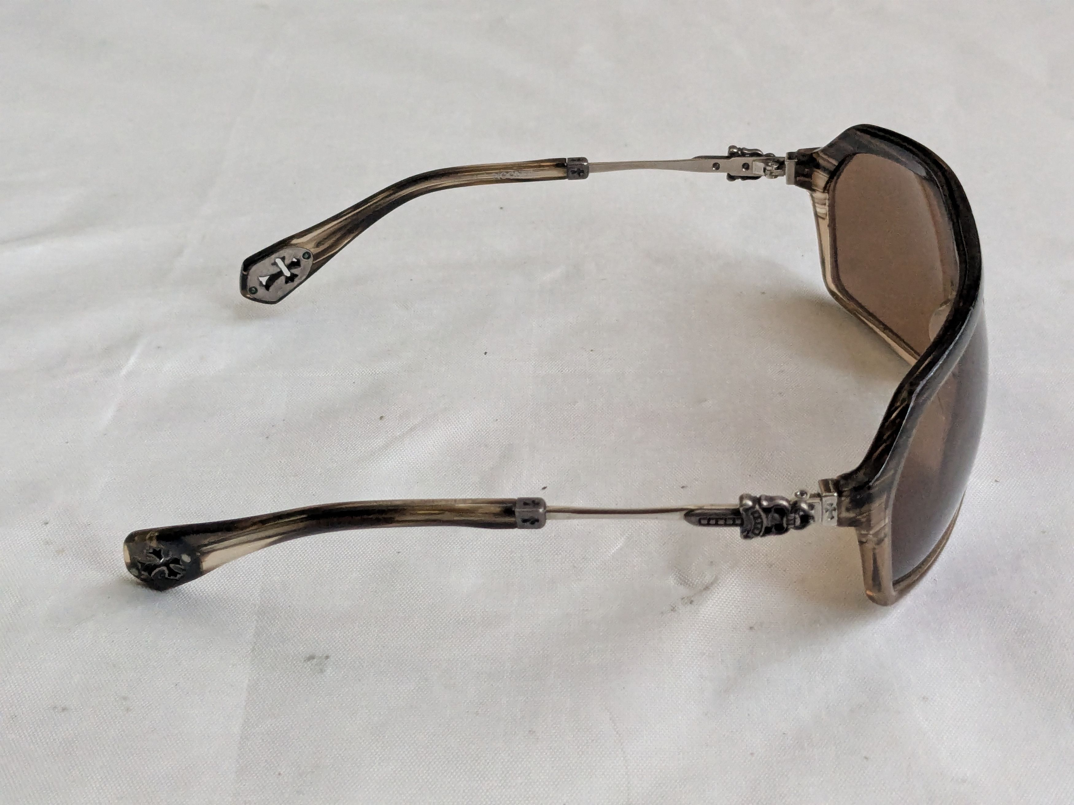 Chrome Hearts Chrome Hearts Nooner Sunglasses Brown Acetate Size ONE SIZE - 4 Thumbnail