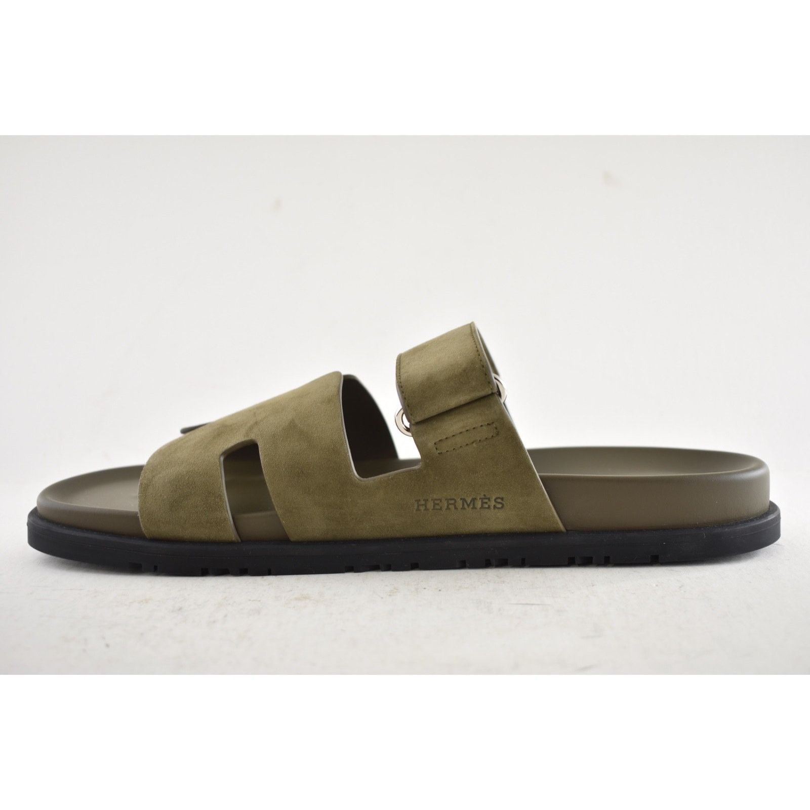 Hermes Hermes Chypre Sandal Mens Vert Toundra Suede Flat 46 13 Size US 13 / EU 46 - 12 Thumbnail