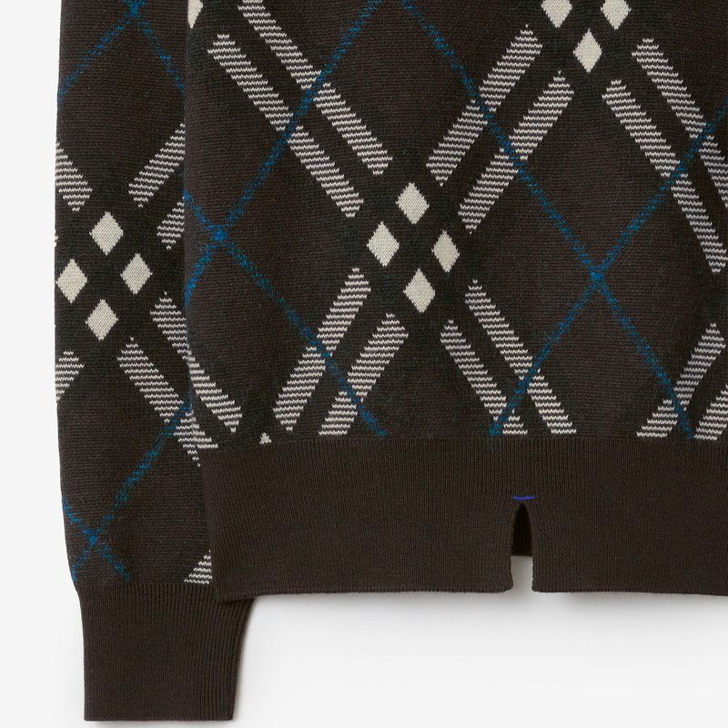 Burberry o1w1db10326 Check Wool Blend Sweater in Multicolor Size US XS / EU 42 / 0 - 6 Thumbnail