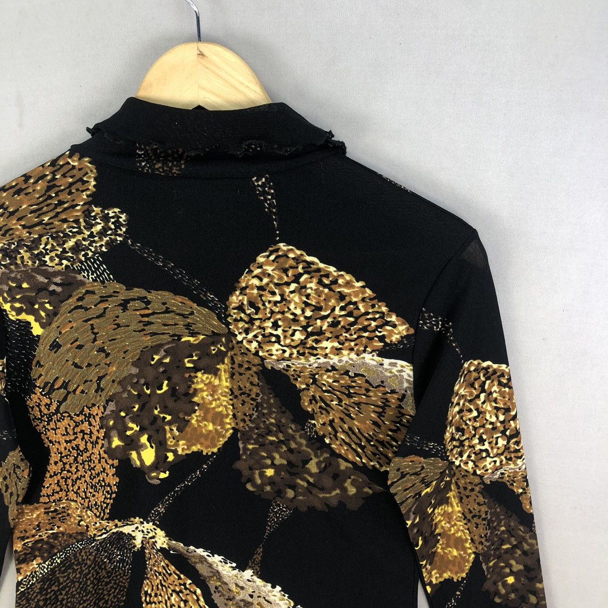 Other Gold Abstract Print Fitted Top - Jean Paul Gaultier Style Size M / US 6-8 / IT 42-44 - 6 Thumbnail
