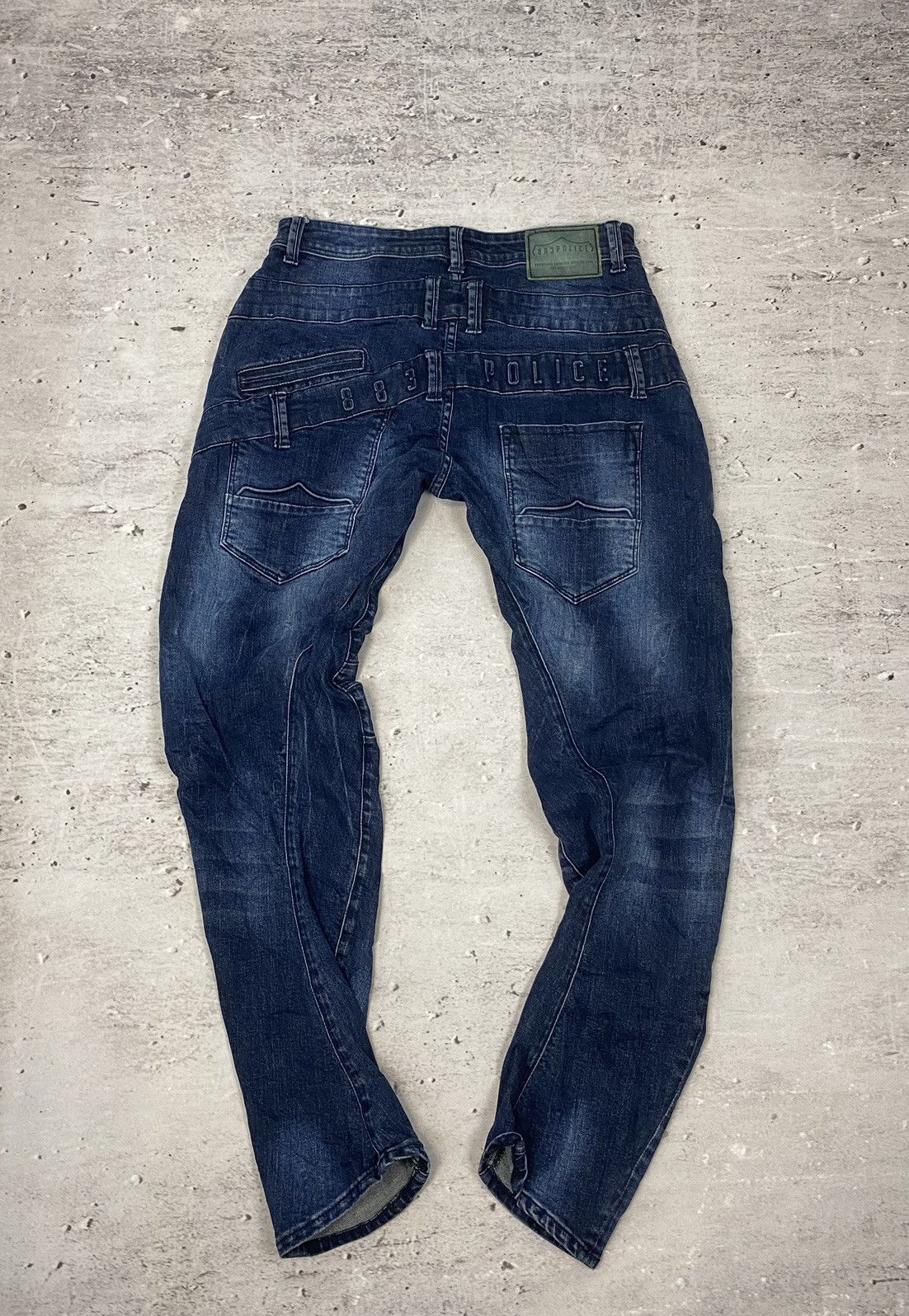 Multipocket 883 Police Denim Pants Avantgarde Japanese Y2K